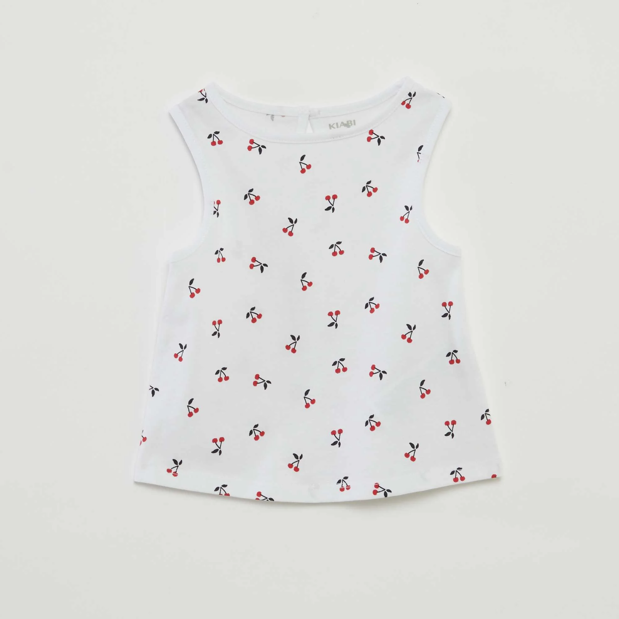 Pack of vest tops with wide straps WHITE - Image 3