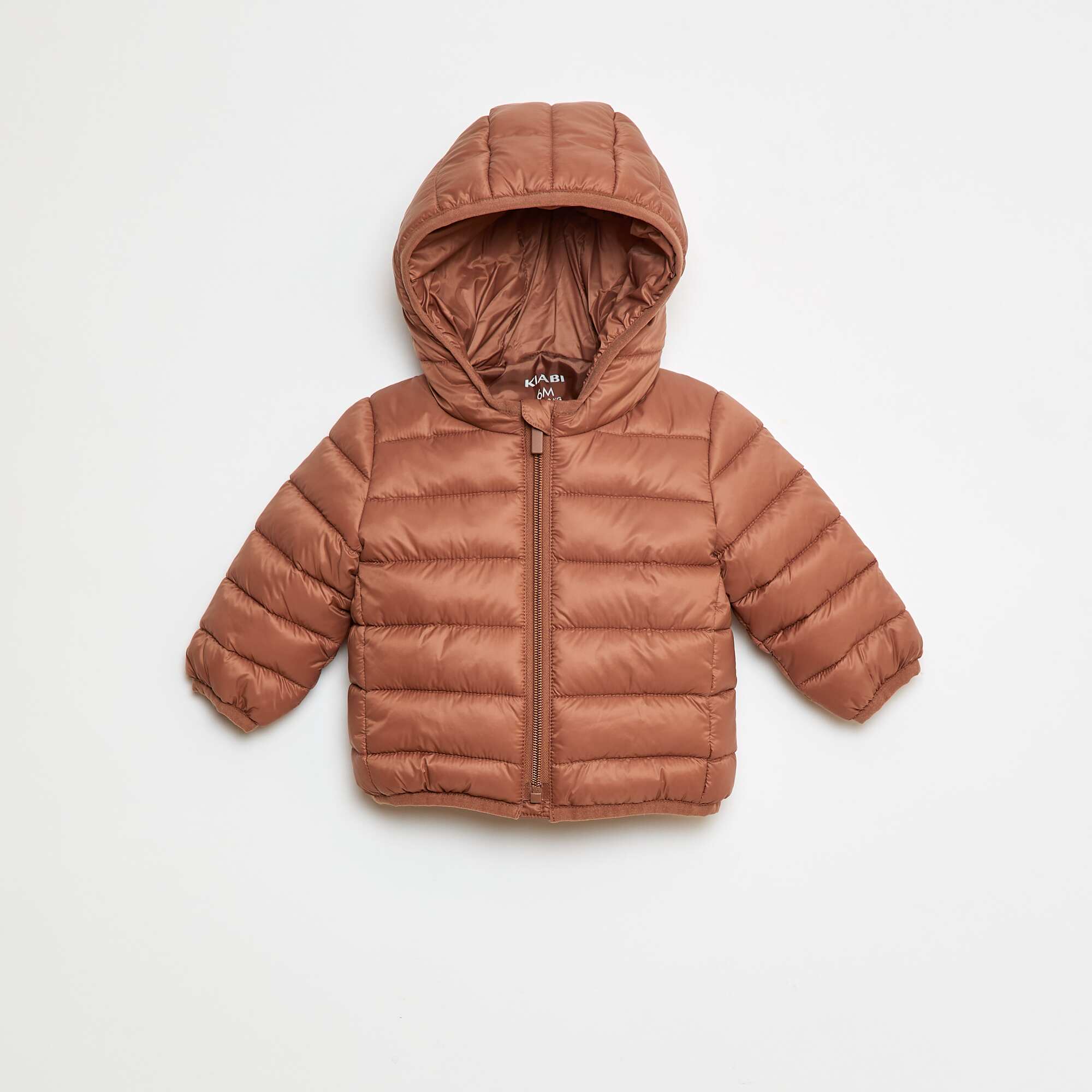 Padded Hooded Puffer Jacket BROWN