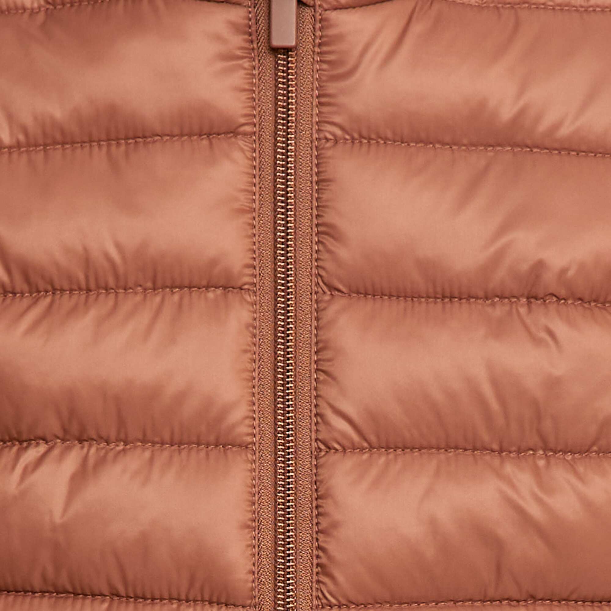 Padded Hooded Puffer Jacket BROWN - Image 3