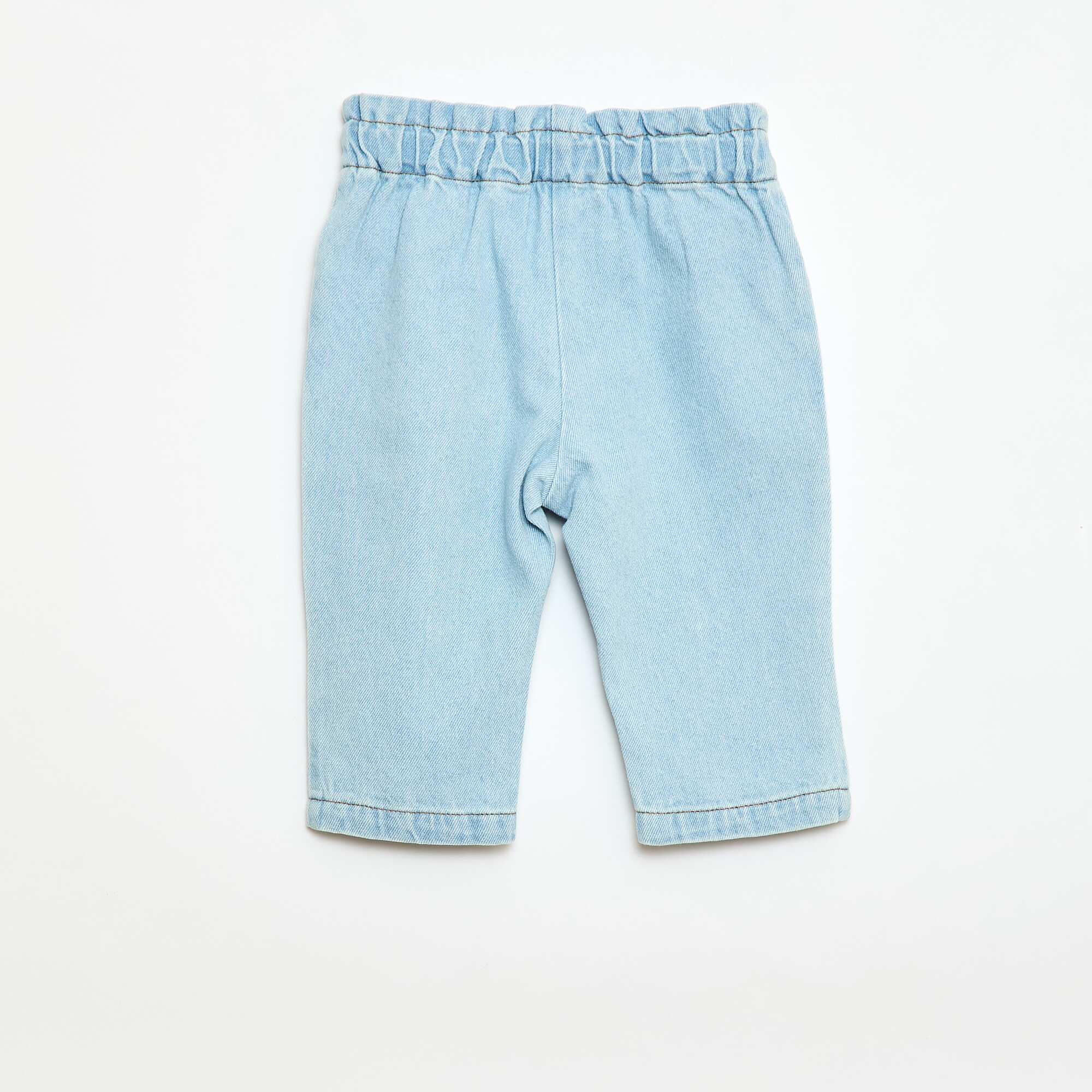 Paperbag Denim Trousers BLUE - Image 2