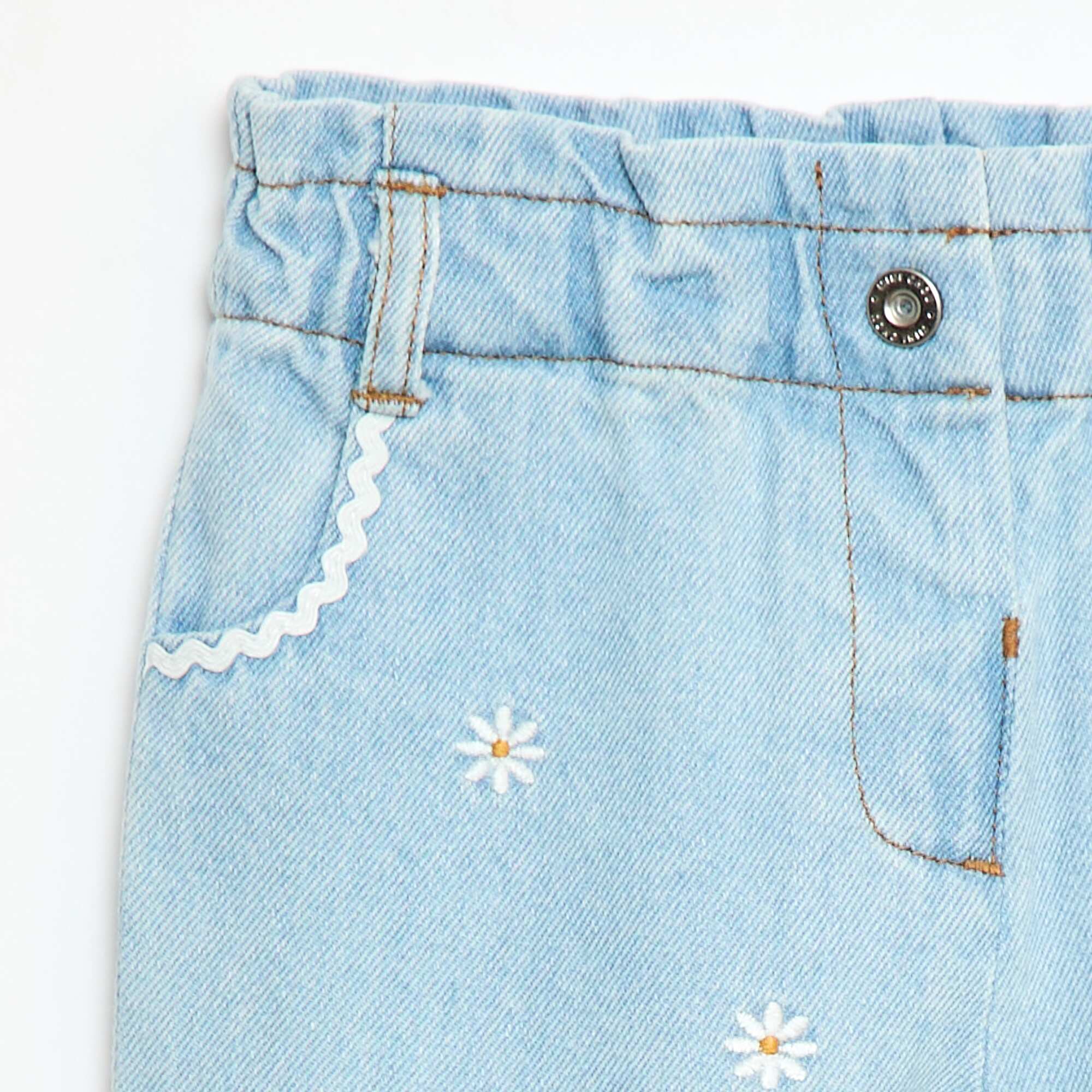 Paperbag Denim Trousers BLUE - Image 3