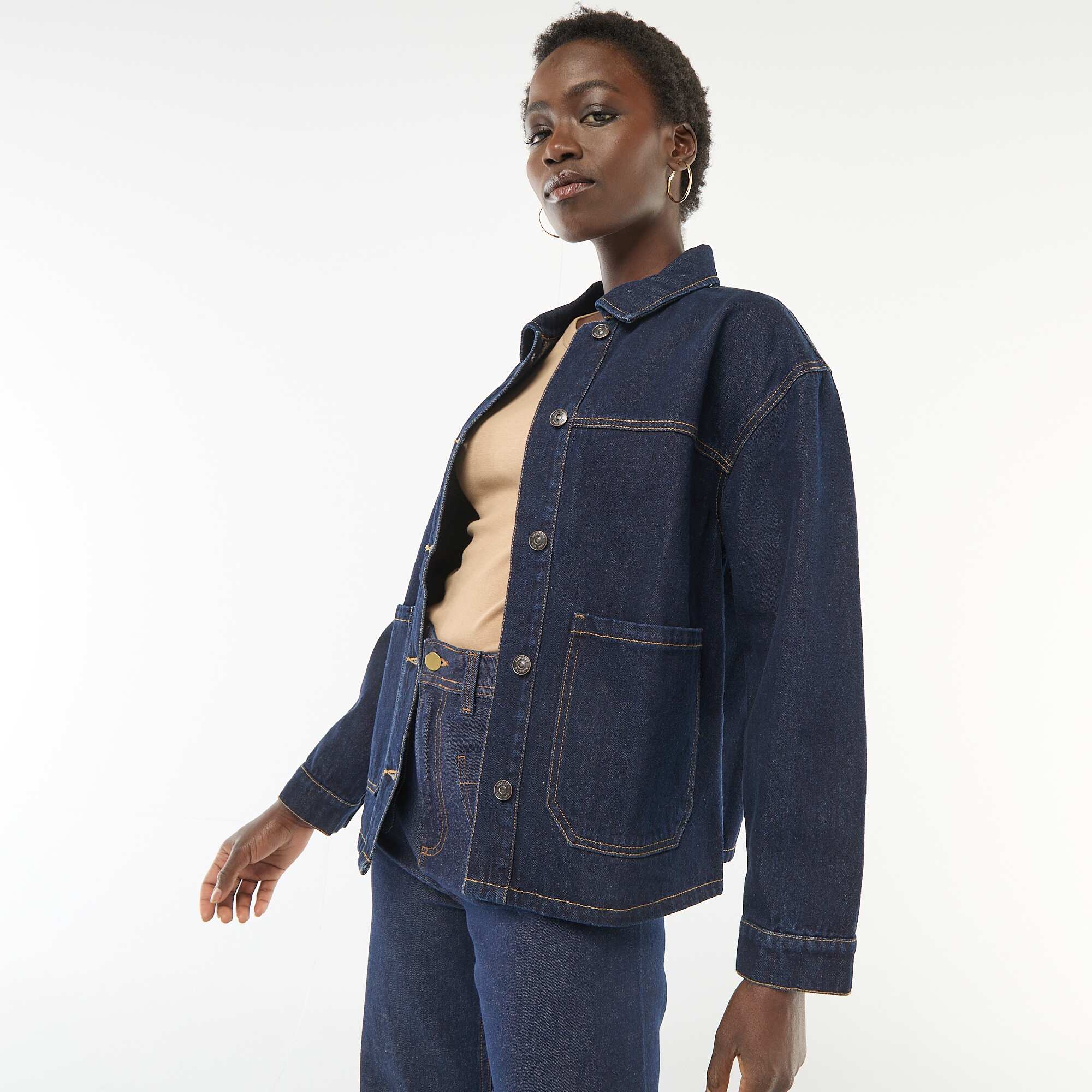 Patch Pocket Denim Jacket BLUE