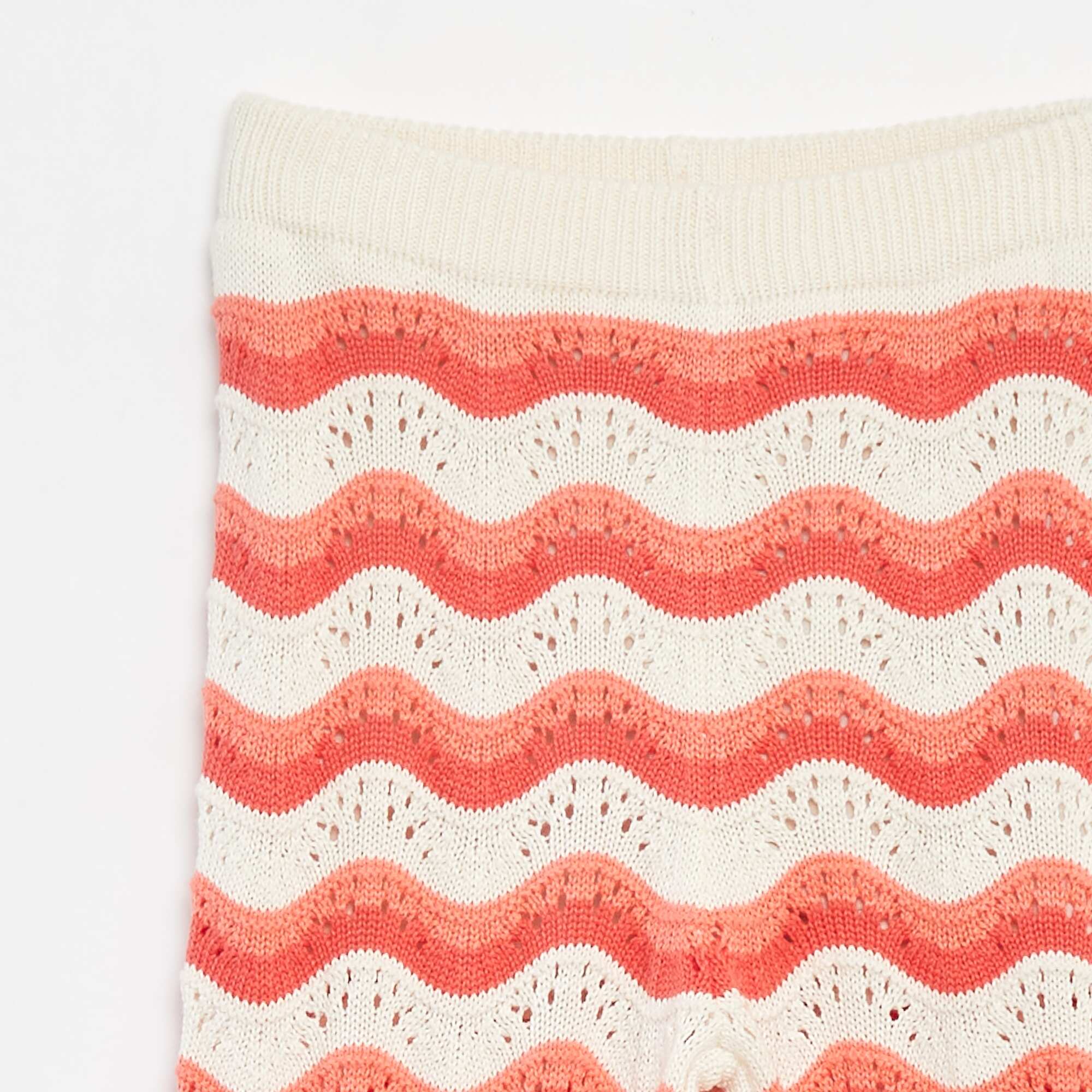 Patterned crochet trousers RED - Image 2