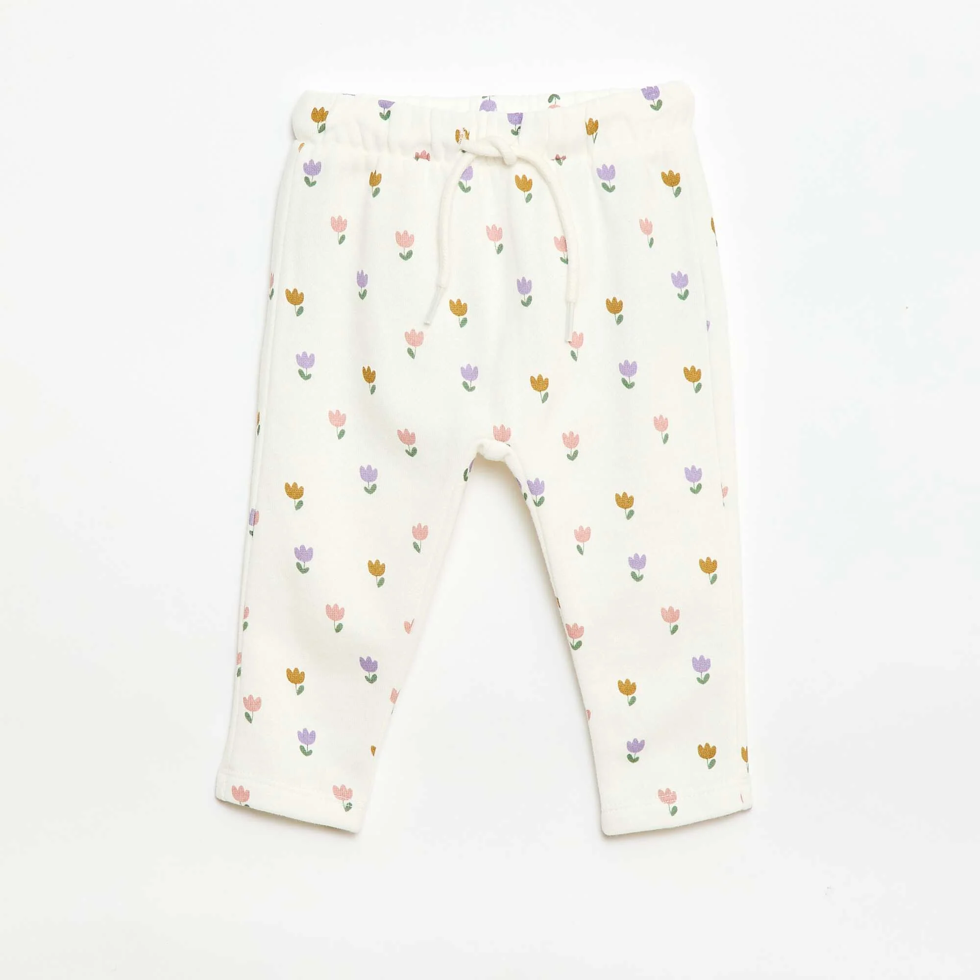 Patterned Jogger Trousers WHITE