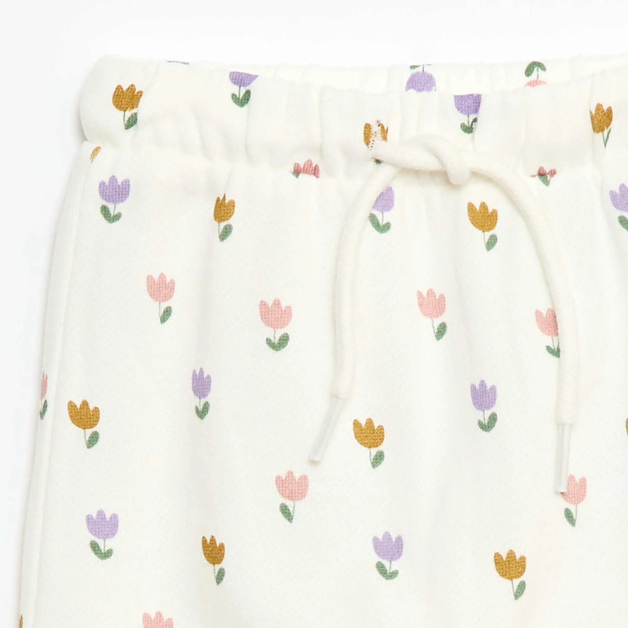 Patterned Jogger Trousers WHITE - Image 2