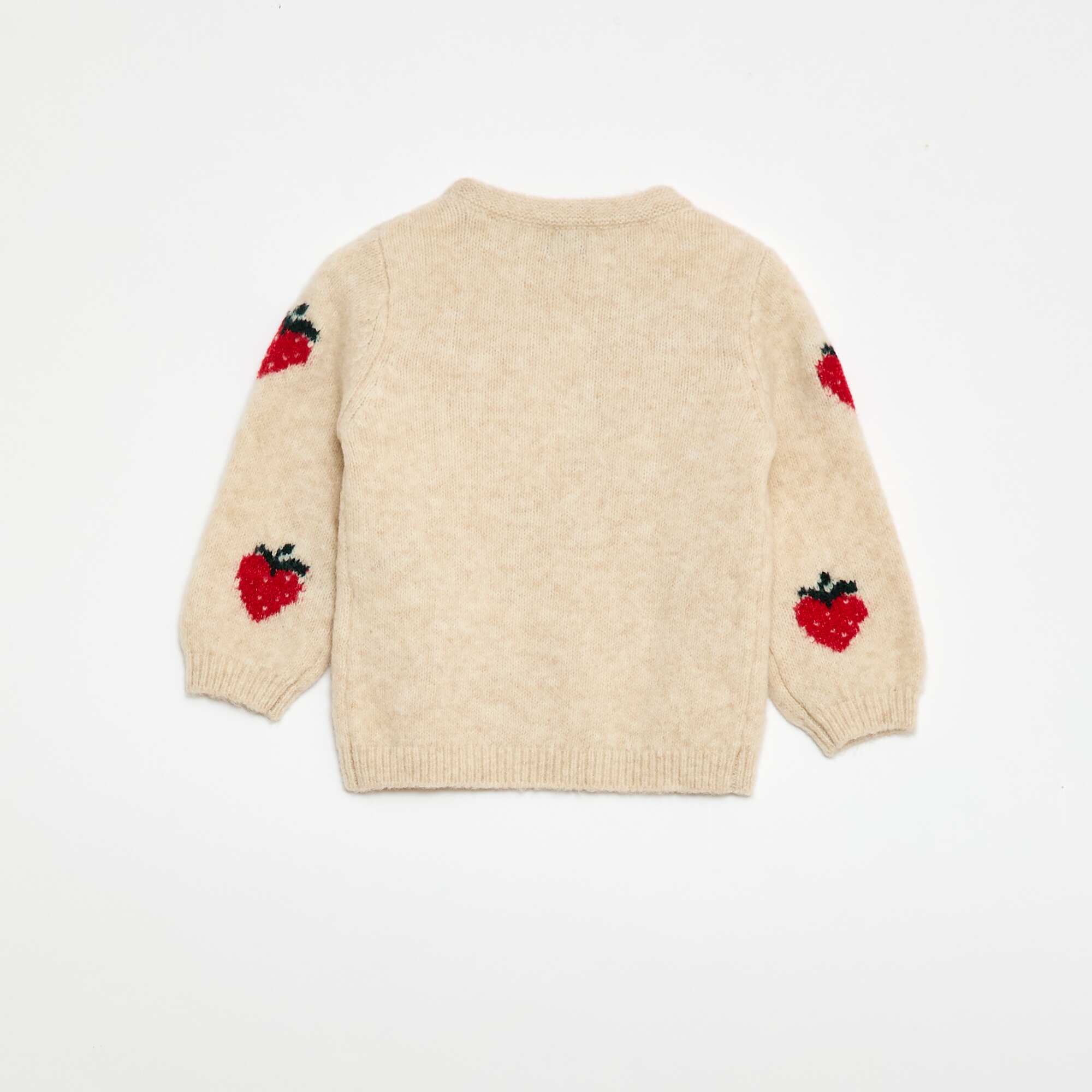 Patterned Knit Sweater BEIGE - Image 2