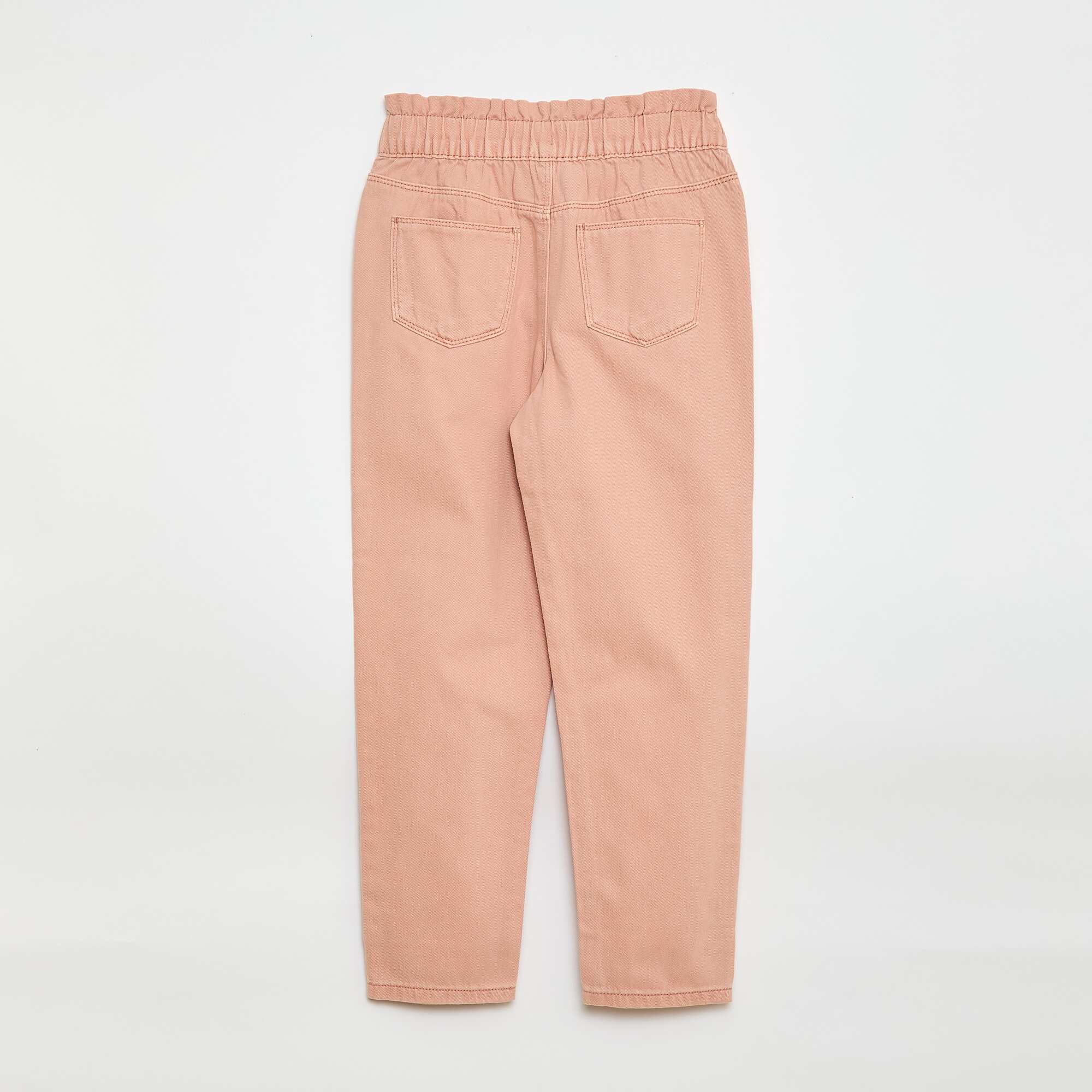 Patterned Mom Fit Denim Trousers PINK - Image 2