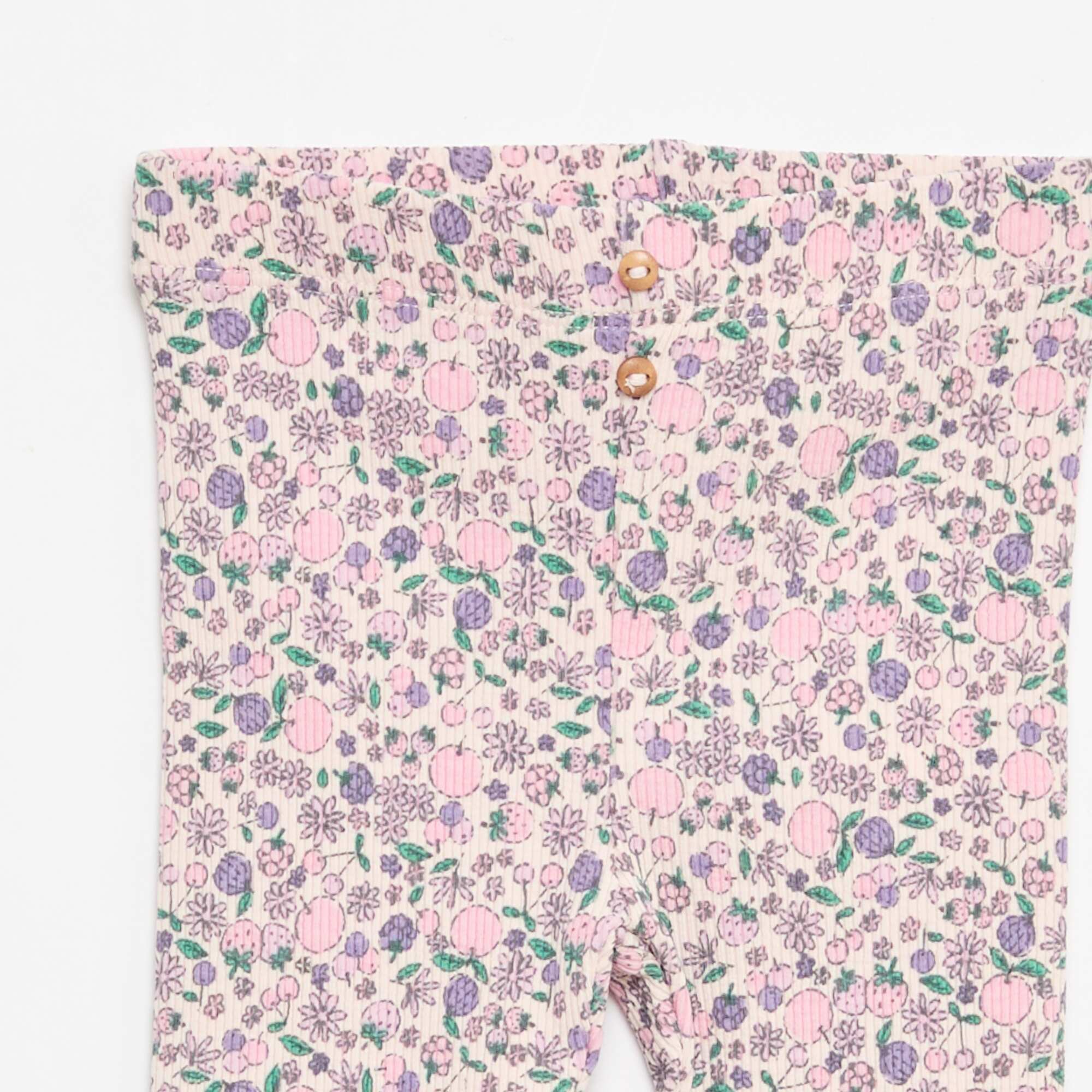 Patterned ribbed long leggings PINK - Image 2
