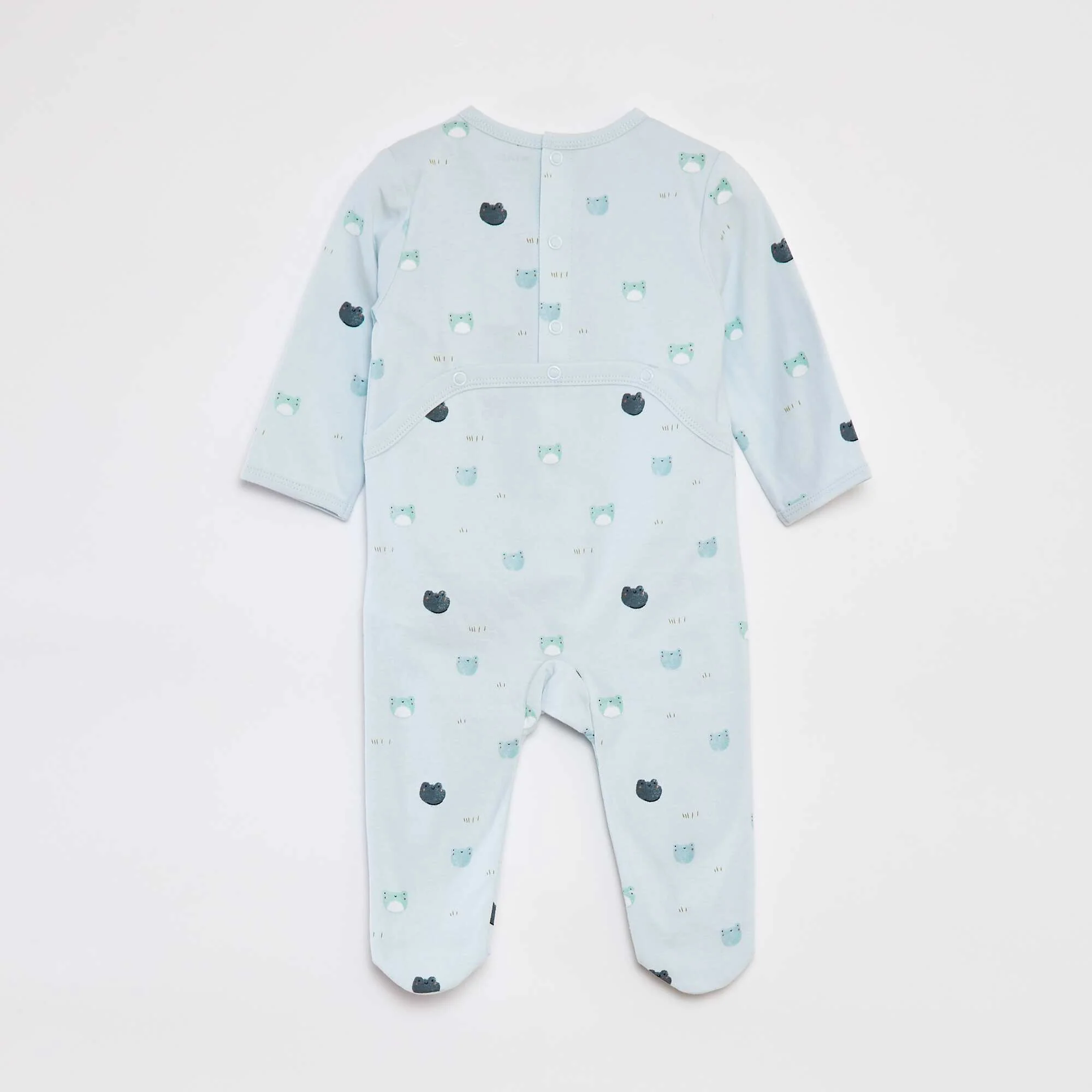 Patterned sleepsuit with feet BLUE - Image 3