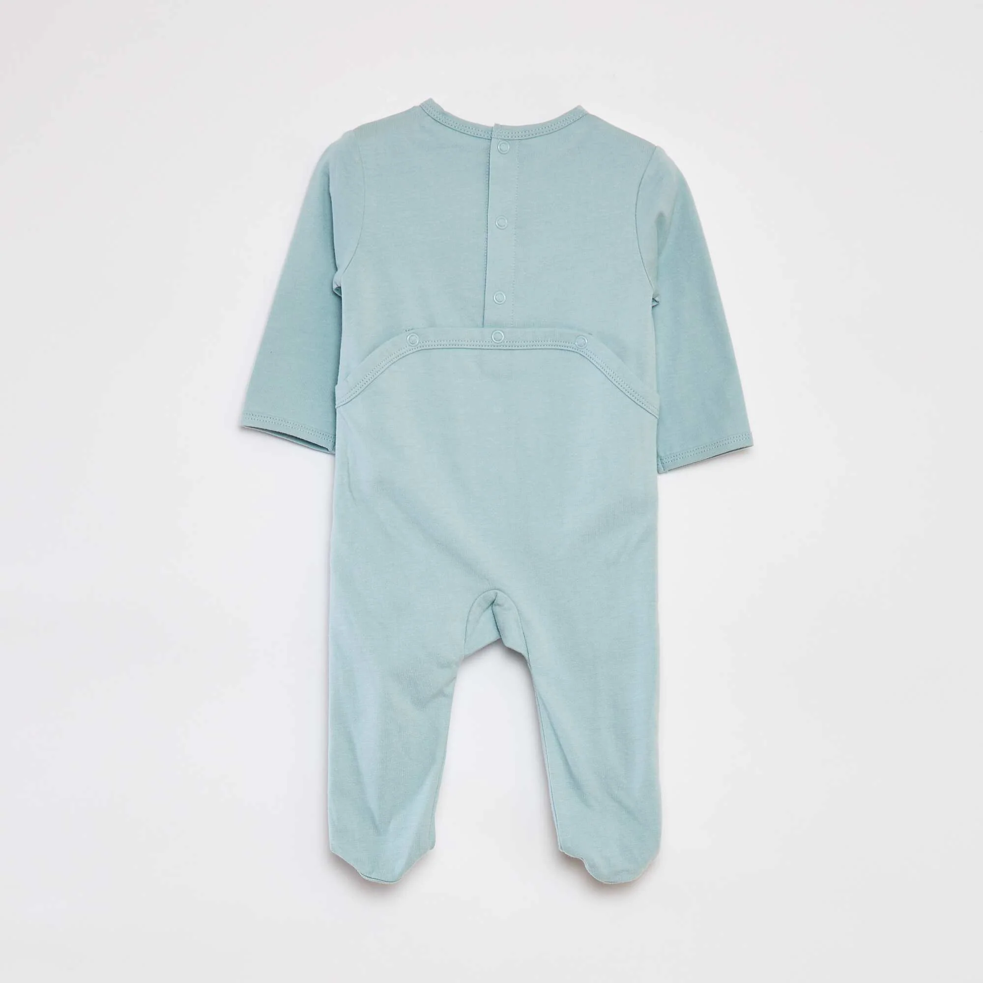 Patterned sleepsuit with feet BLUE - Image 3