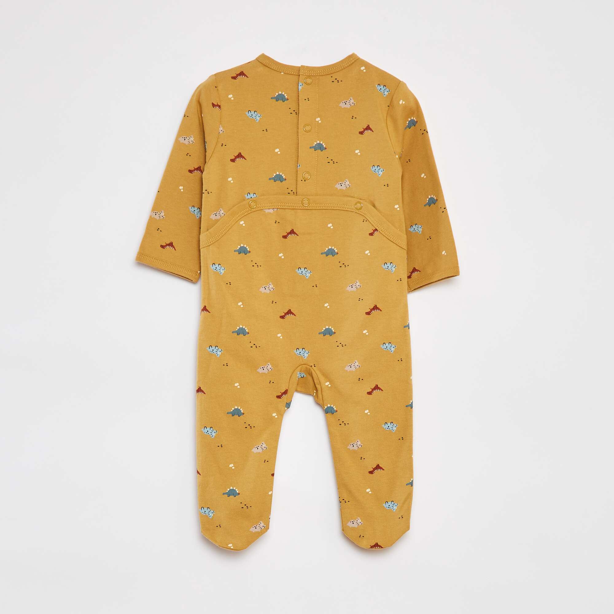 Patterned sleepsuit with feet BROWN - Image 3