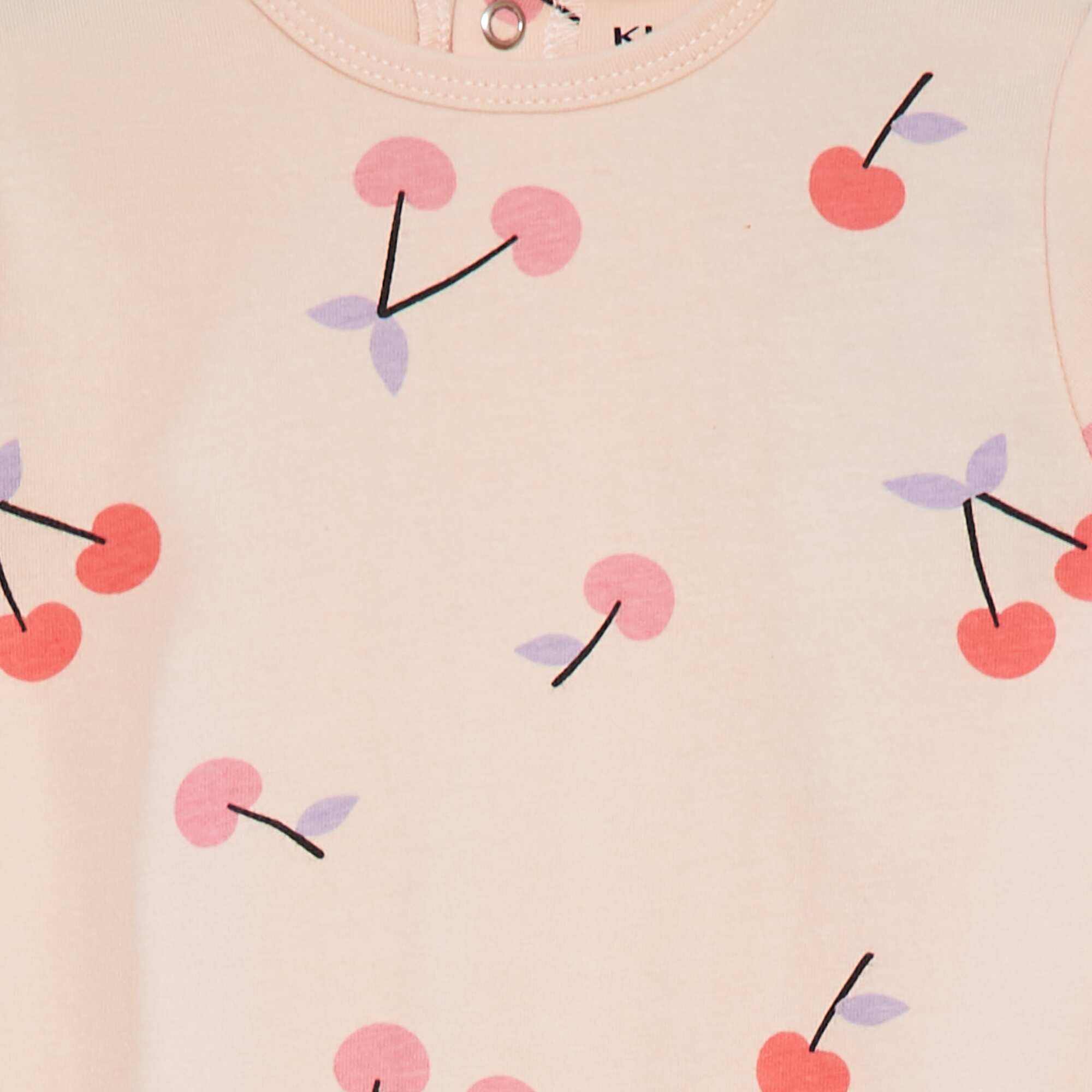 Patterned sleepsuit with feet PINK - Image 2