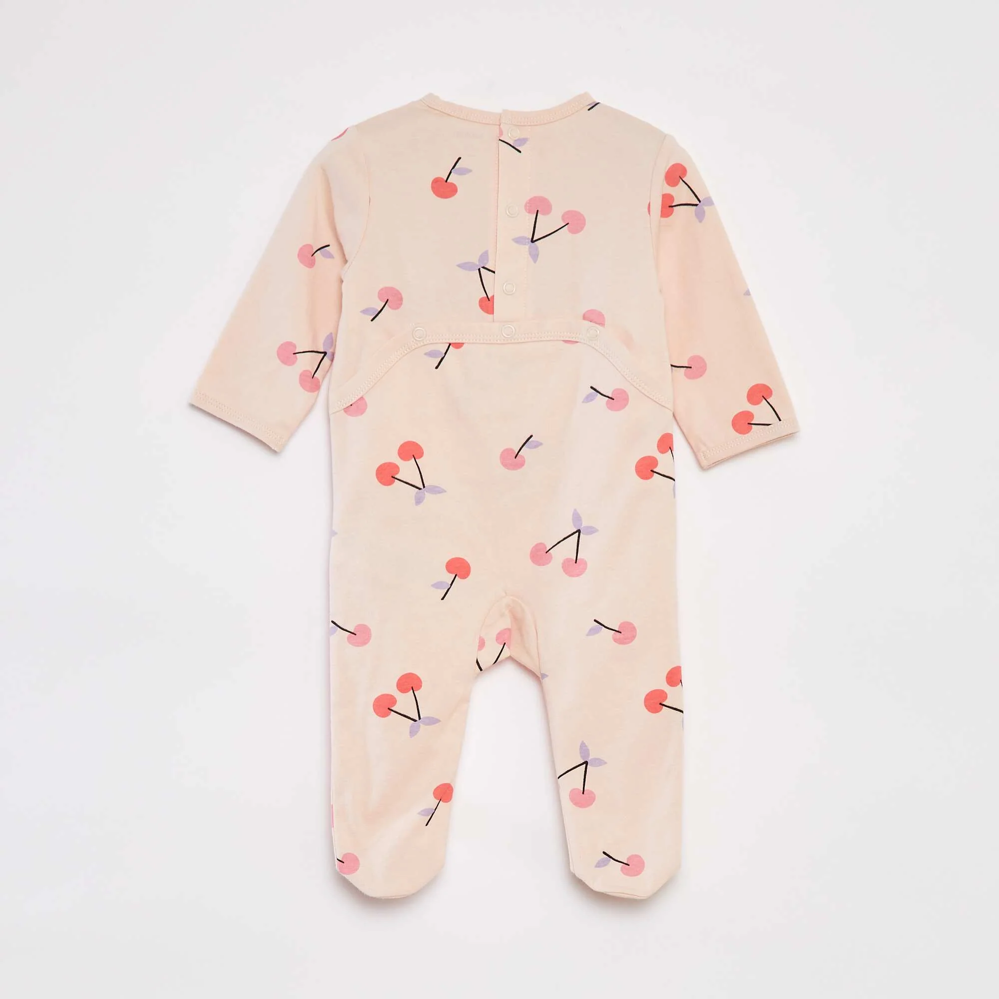 Patterned sleepsuit with feet PINK - Image 3