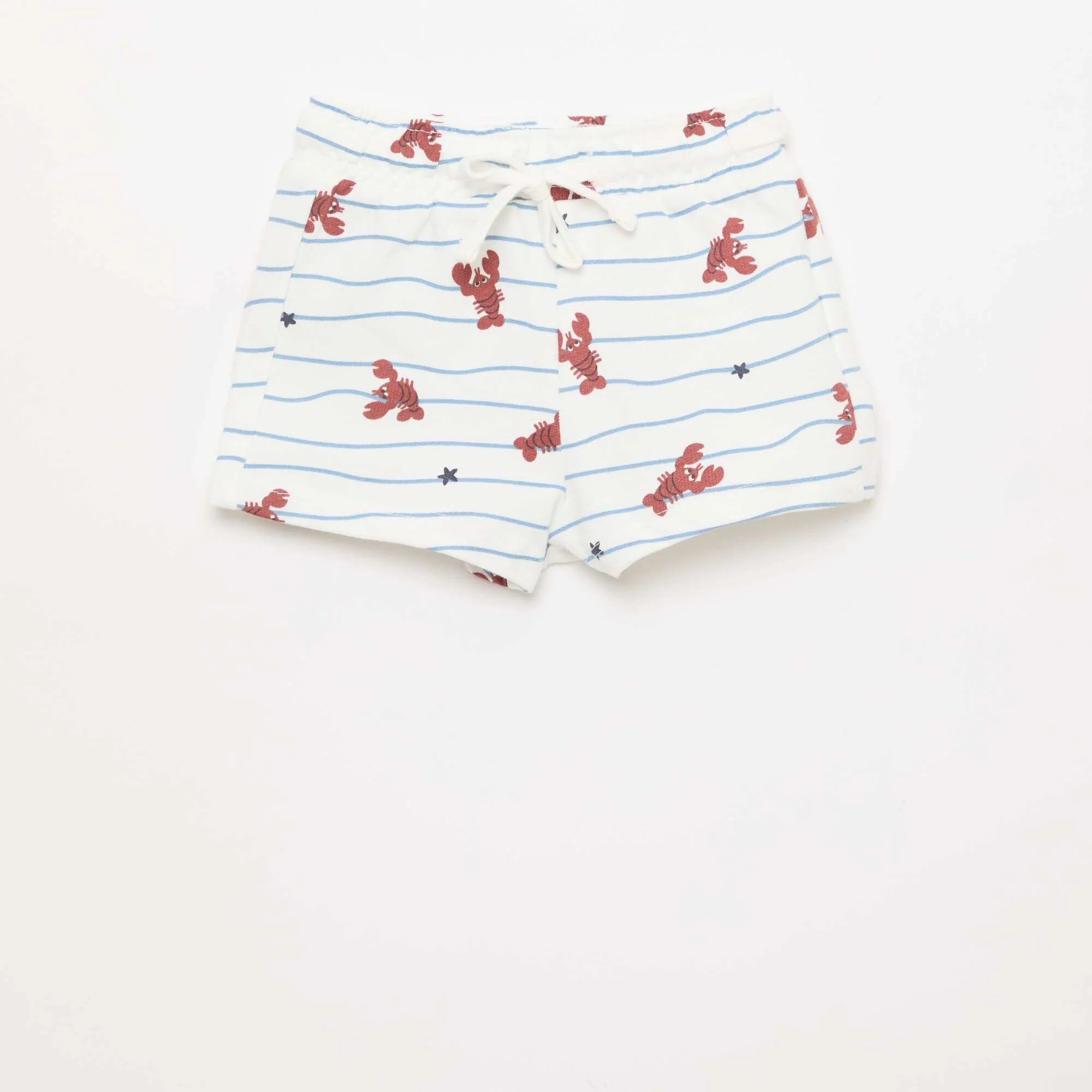 Patterned T-shirt + Shorts Set - 2 pieces BEIGE