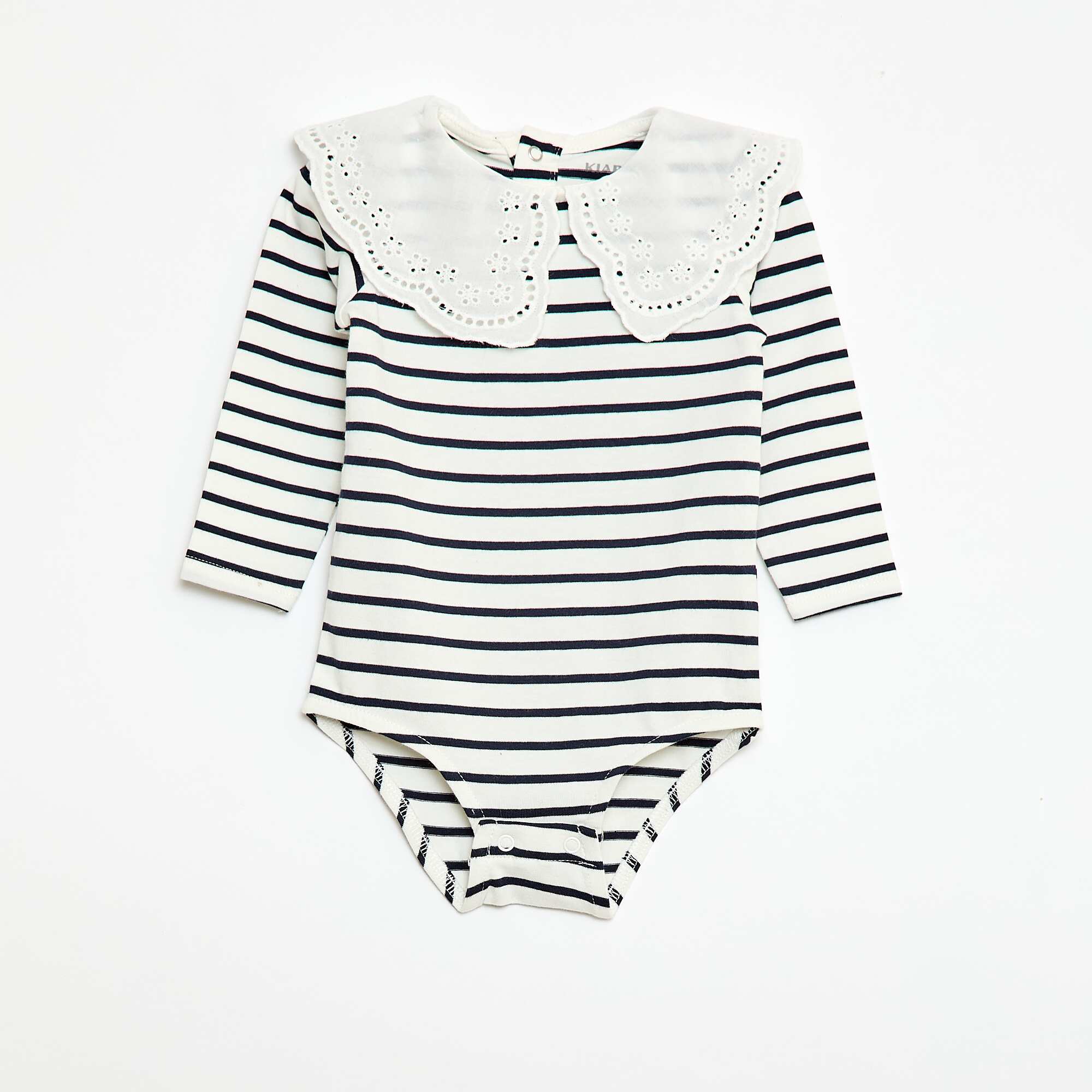 Peter Pan Collar Bodysuit WHITE