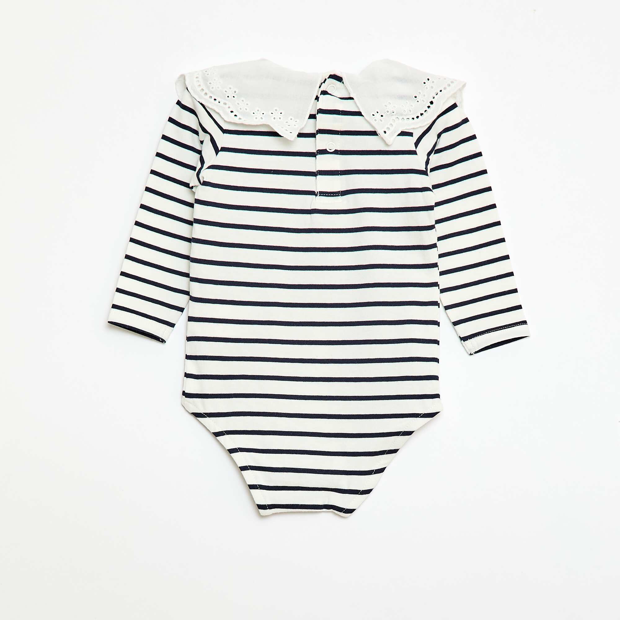 Peter Pan Collar Bodysuit WHITE - Image 2
