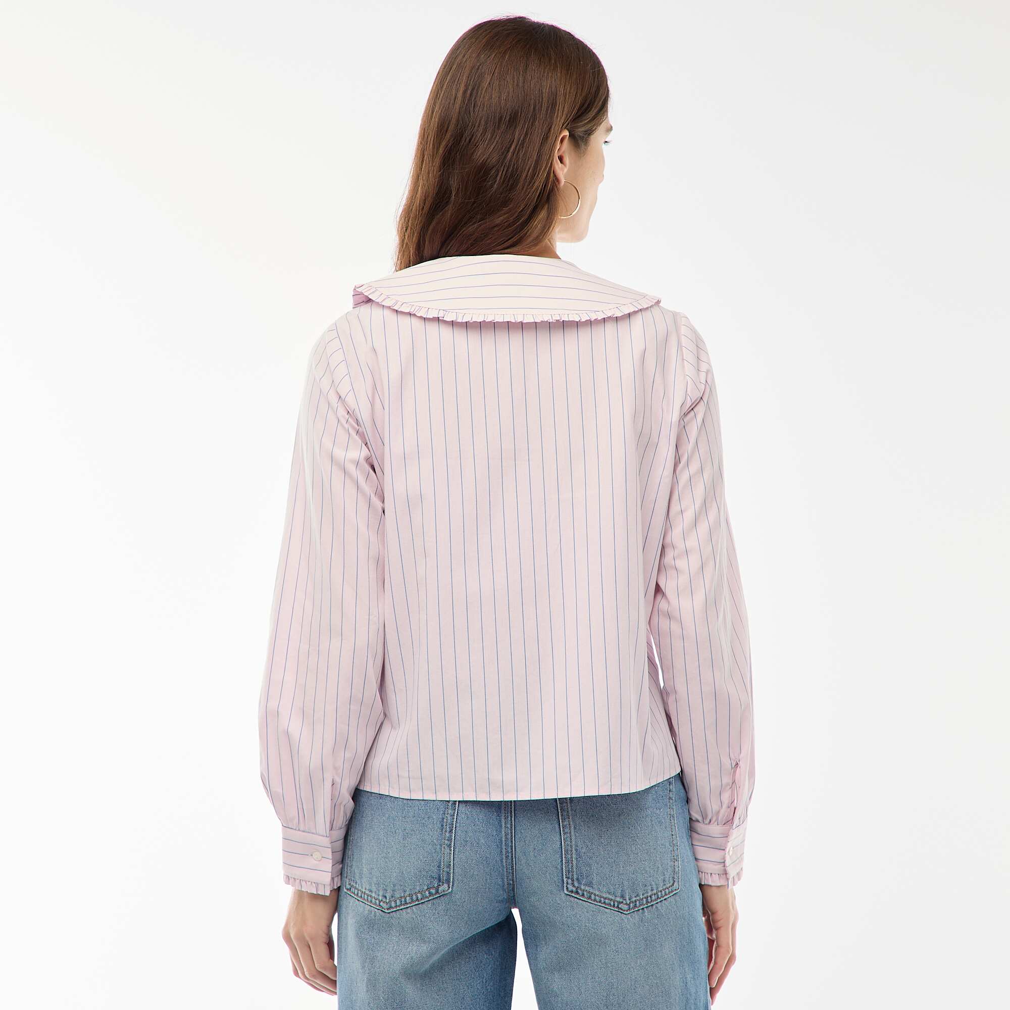 Peter Pan Collar Shirt PINK - Image 4