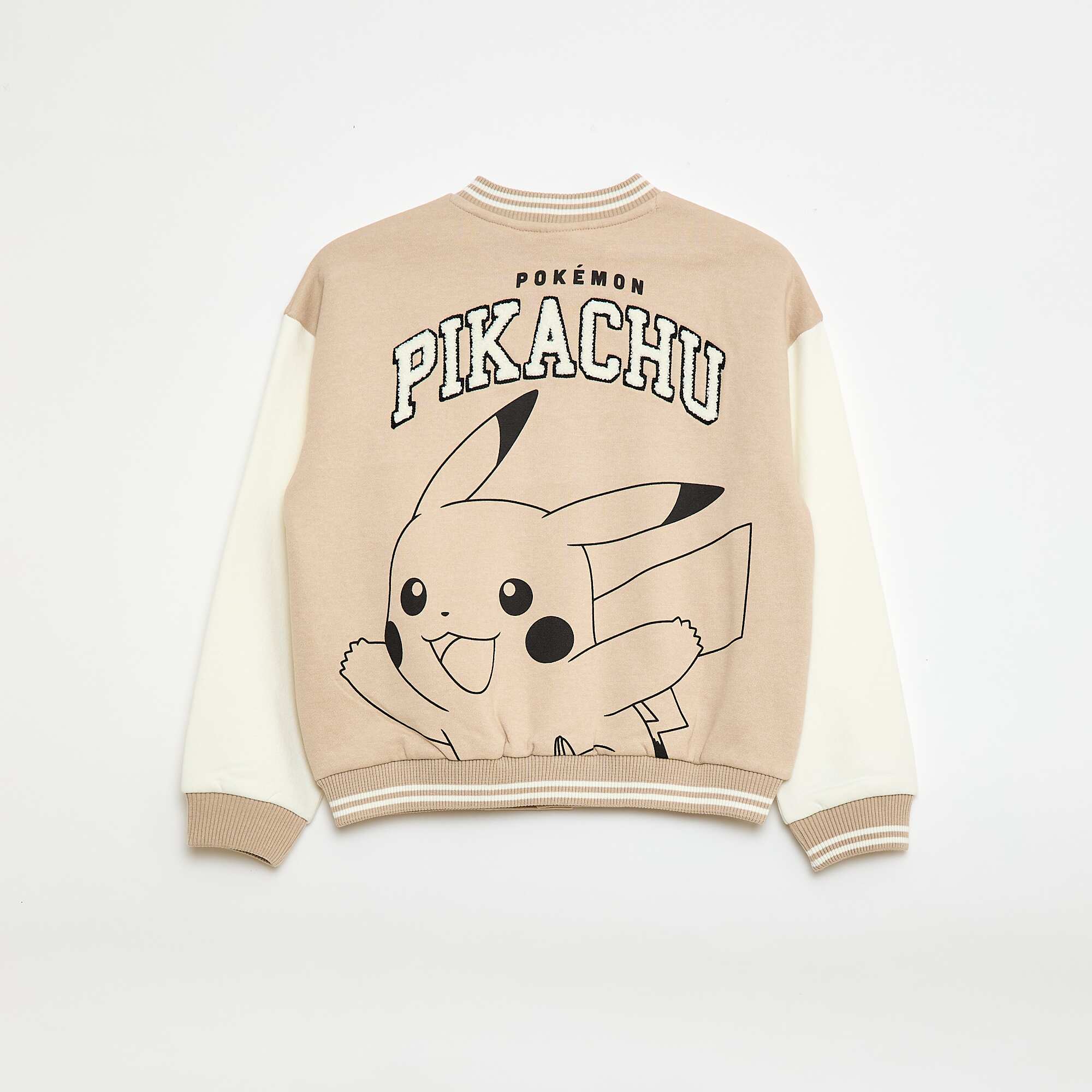 Pikachu 'Pokémon' American Style Jacket BEIGE - Image 3