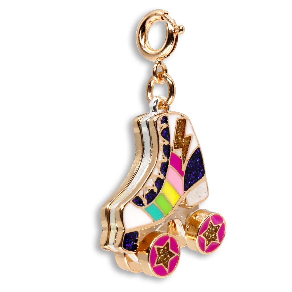 Gold Rainbow Rollerskate Charm - Image 2
