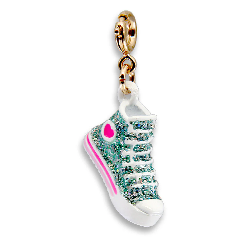 Gold Glitter High Top Sneaker Charm - Image 3