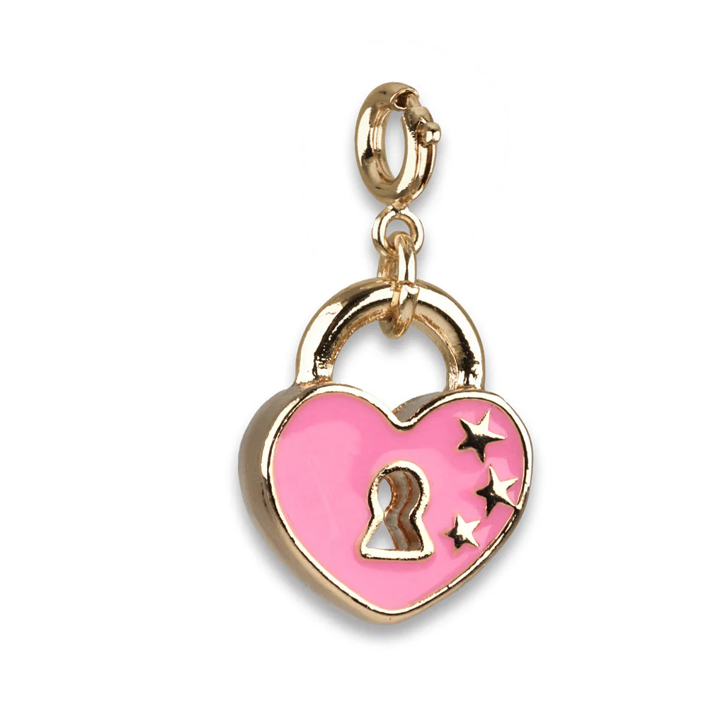 Gold Heart Lock Charm - Image 2