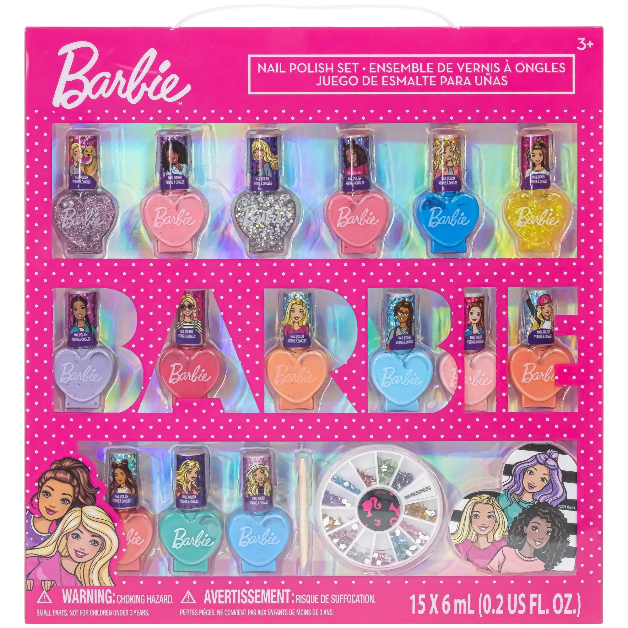 15 PK NAIL POLISH SET WITH NAIL ACCESSORIES