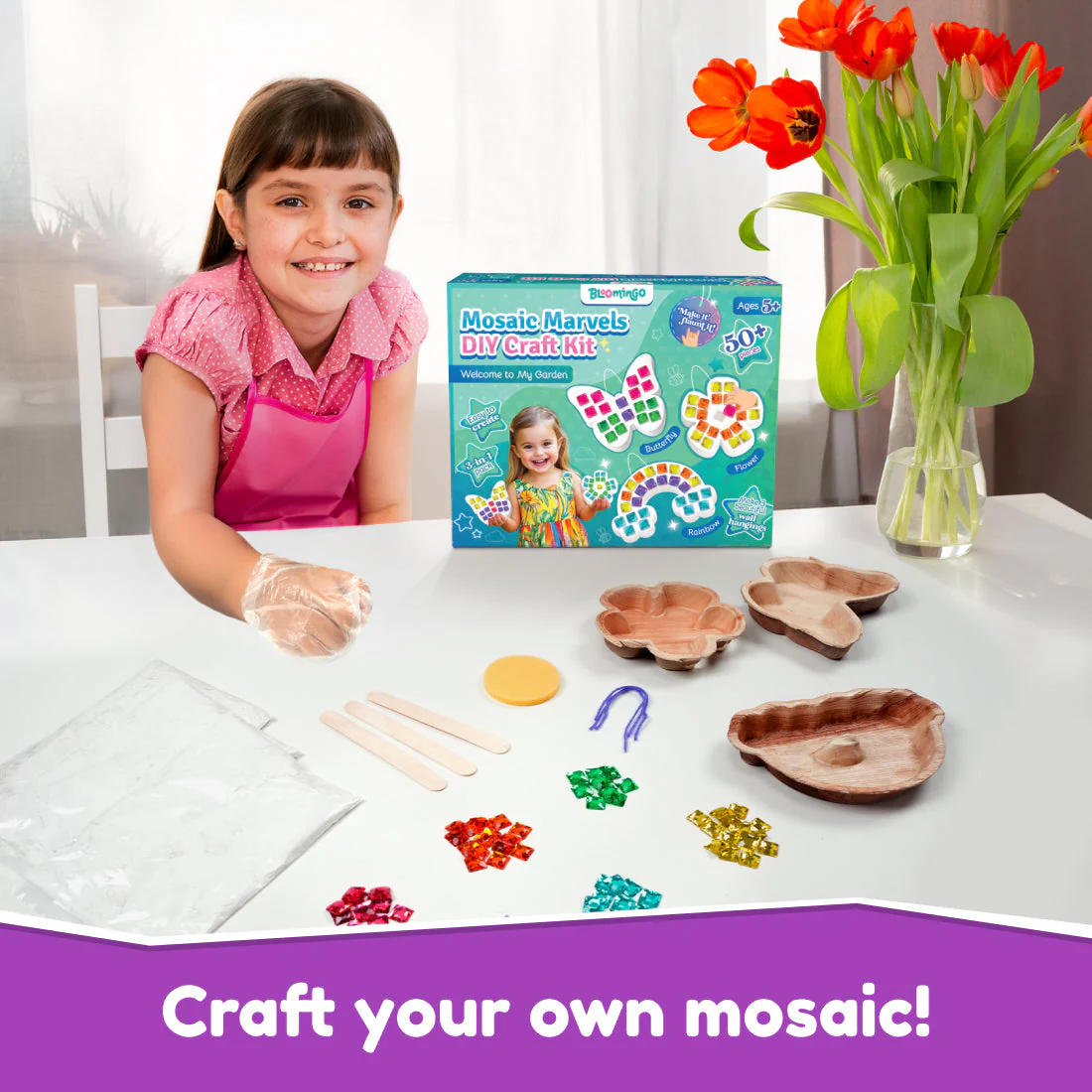 Mosaic Marvels DIY Craft Kit Welcome to My Garden - Image 3