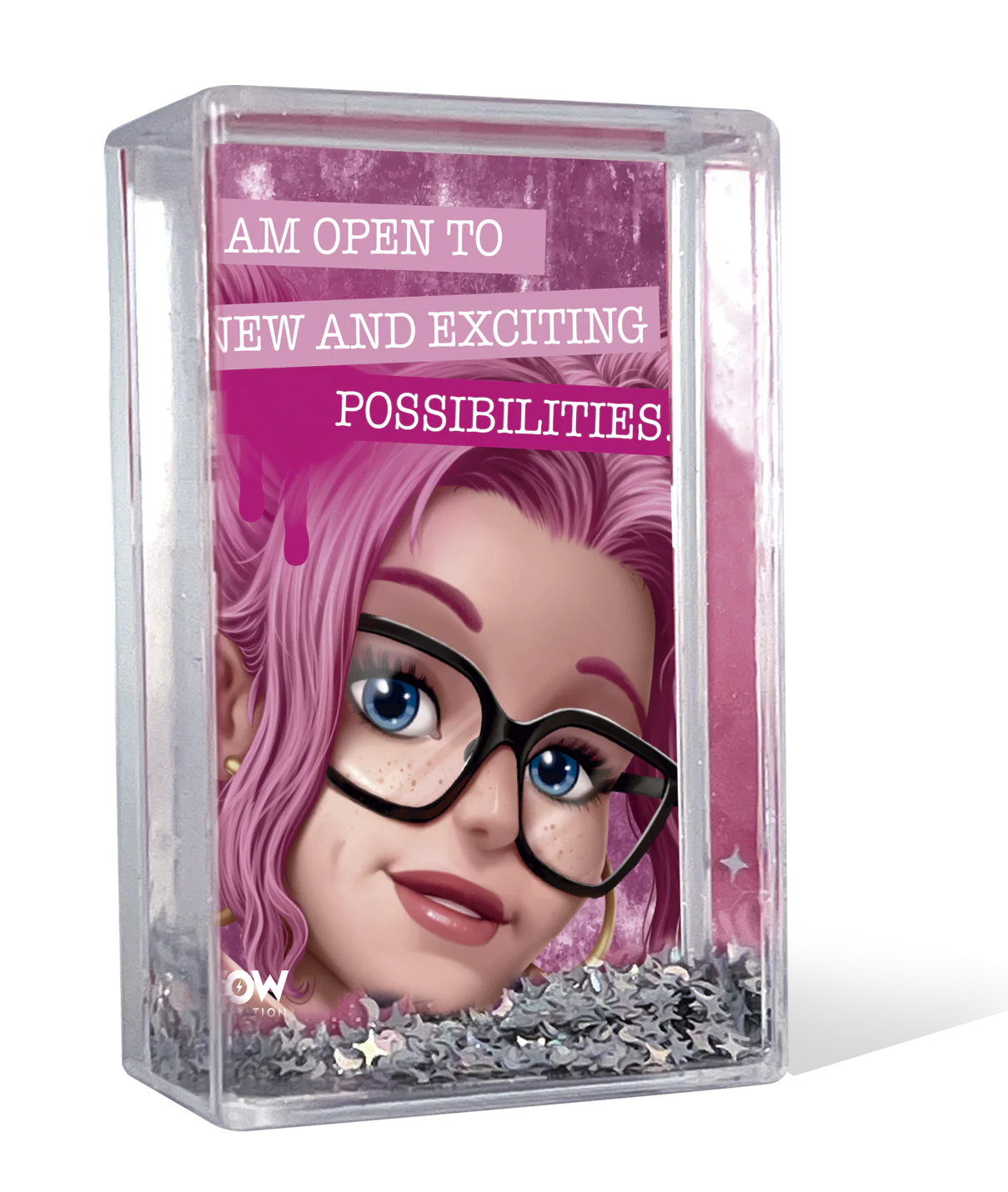 GLITTER FRAME WITH AFFIRMATION CARDS WOW GENERATION