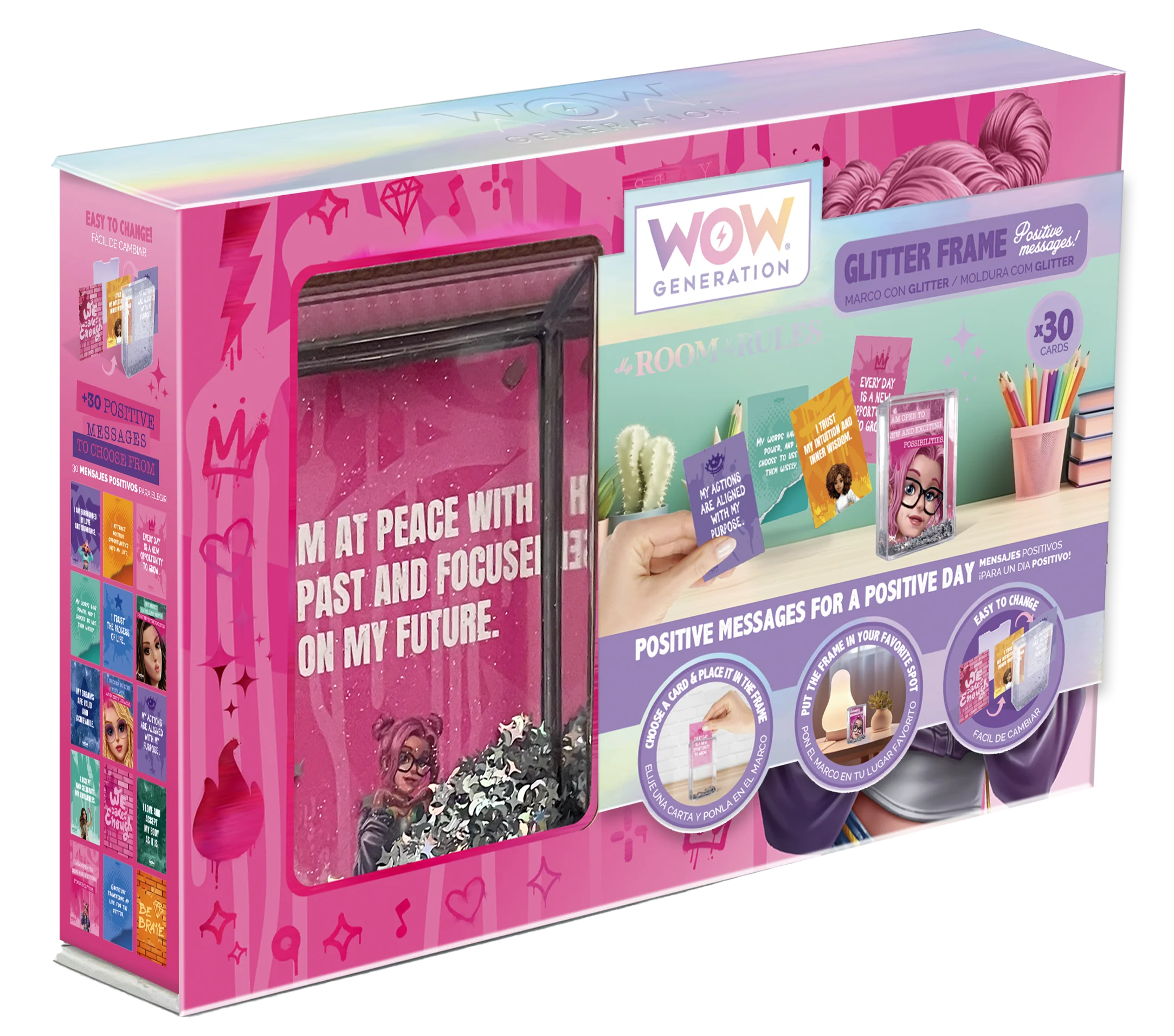 GLITTER FRAME WITH AFFIRMATION CARDS WOW GENERATION - Image 2
