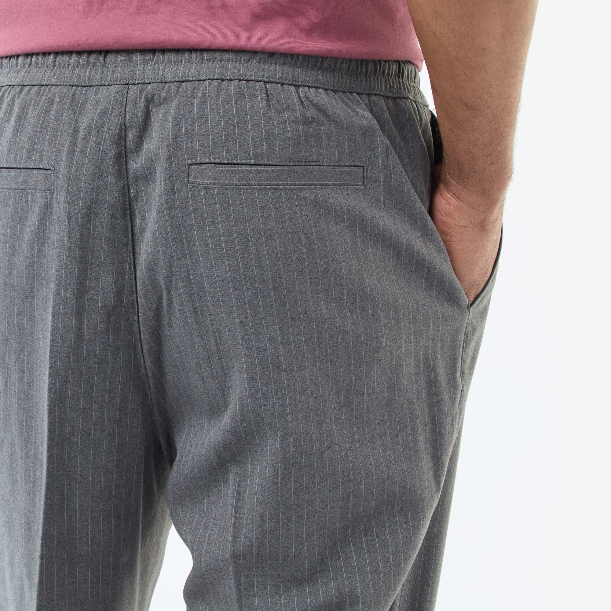 Pinstripe City Trousers BLACK - Image 5