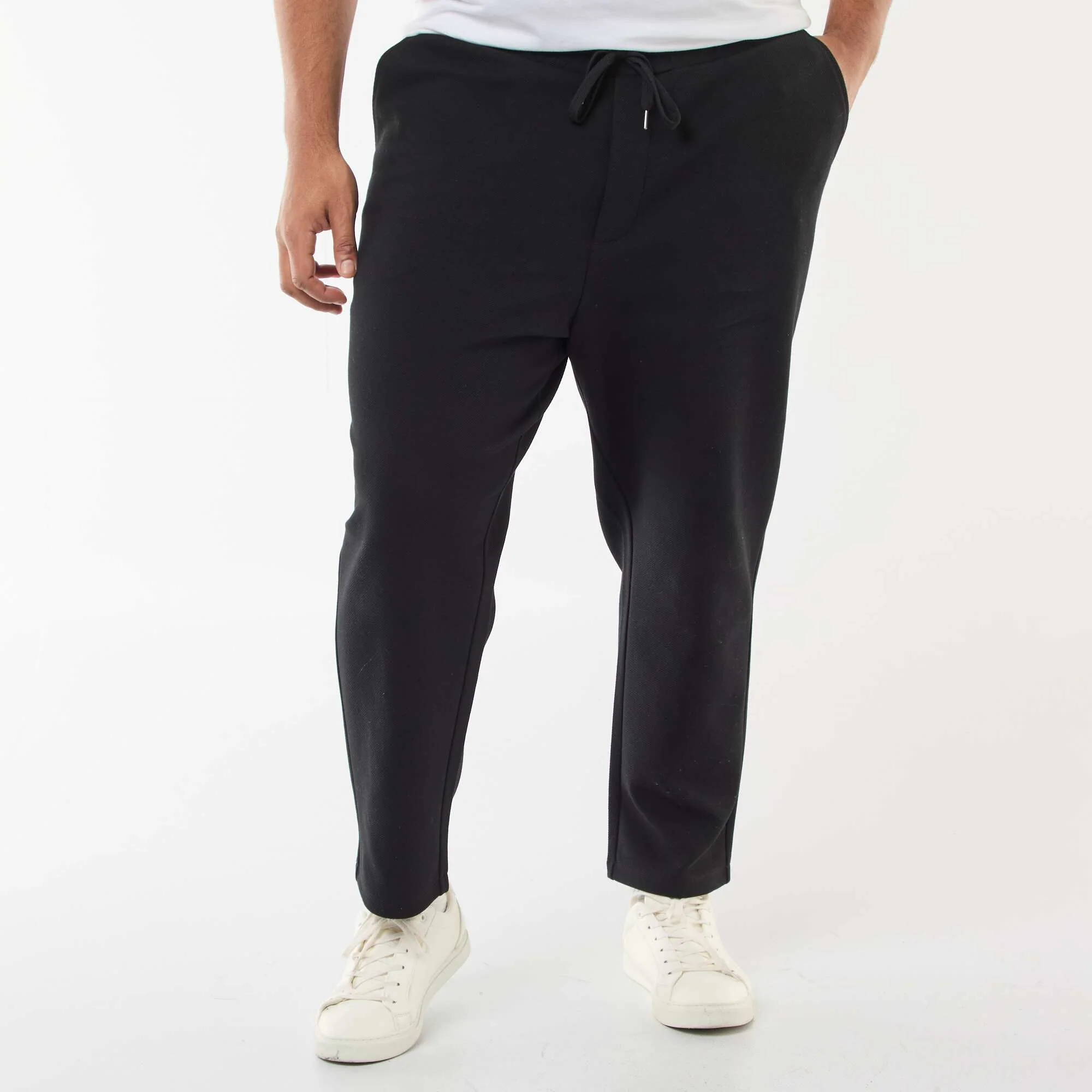 Piqué Knit Joggers BLACK - Image 2