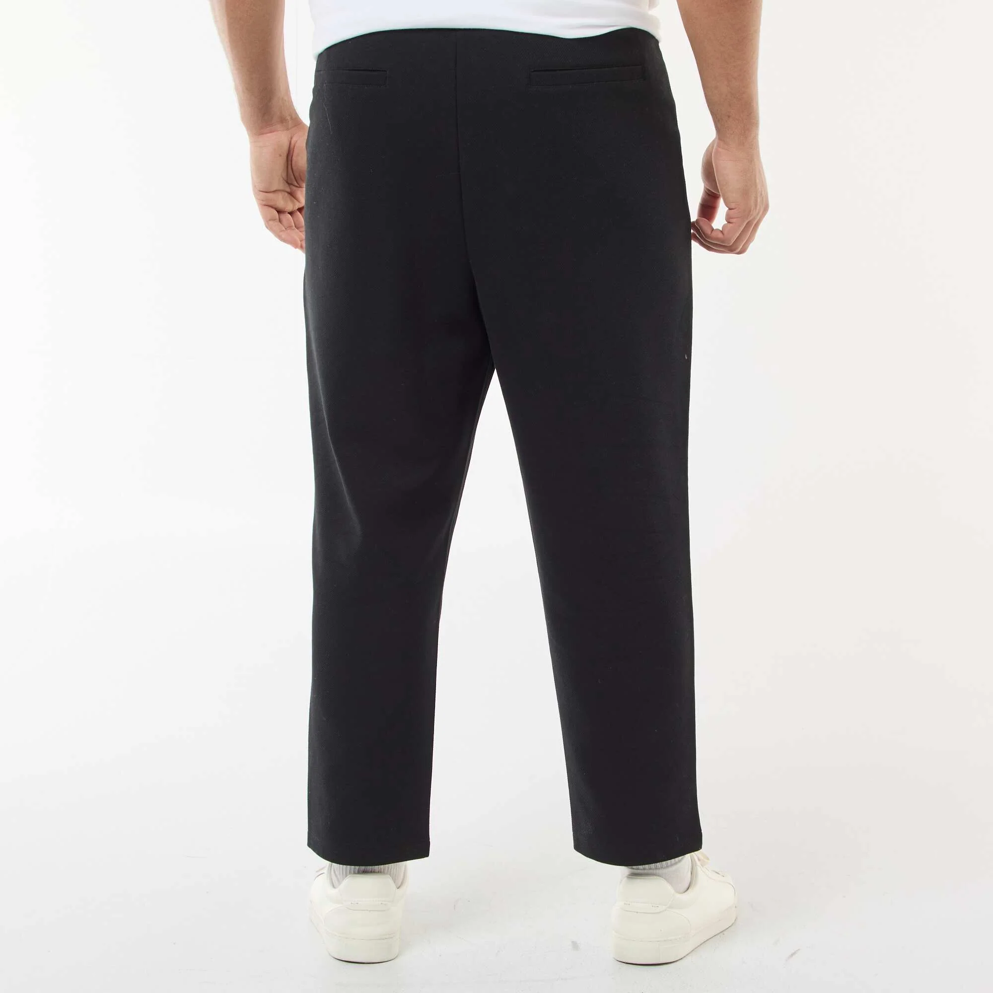 Piqué Knit Joggers BLACK - Image 3