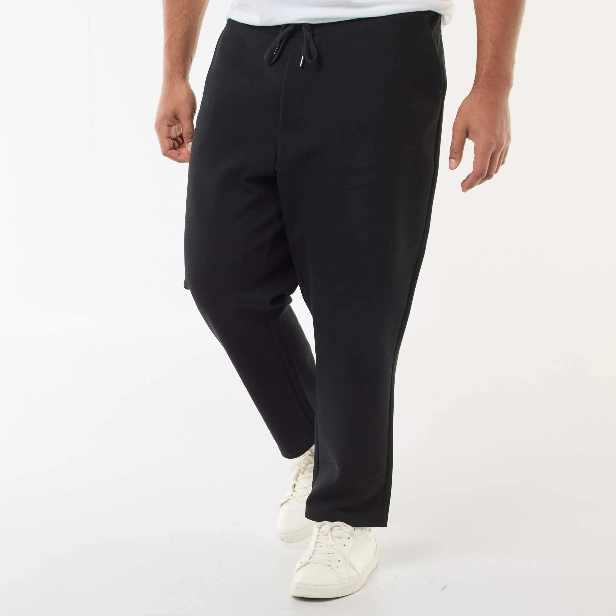 Piqué Knit Joggers BLACK - Image 4