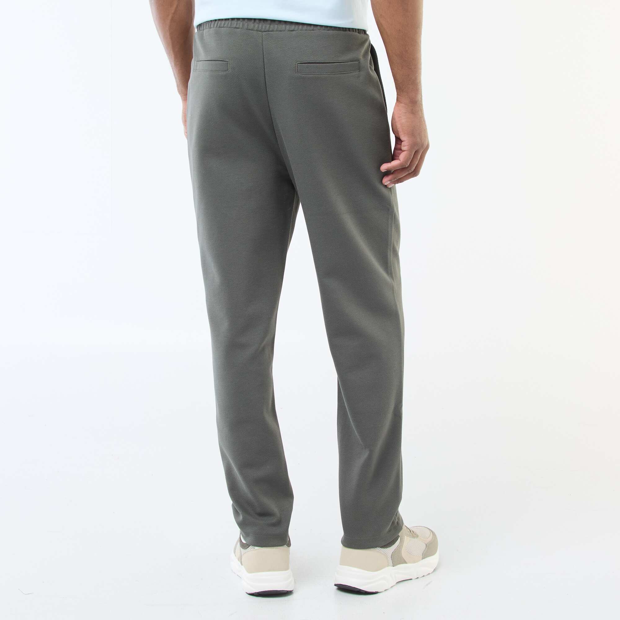 Piqué Knit Joggers KHAKI - Image 3