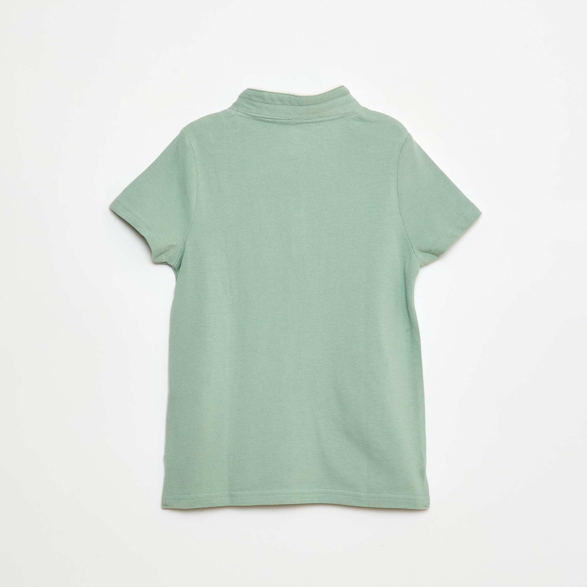 Piqué Knit T-shirt GREEN - Image 2