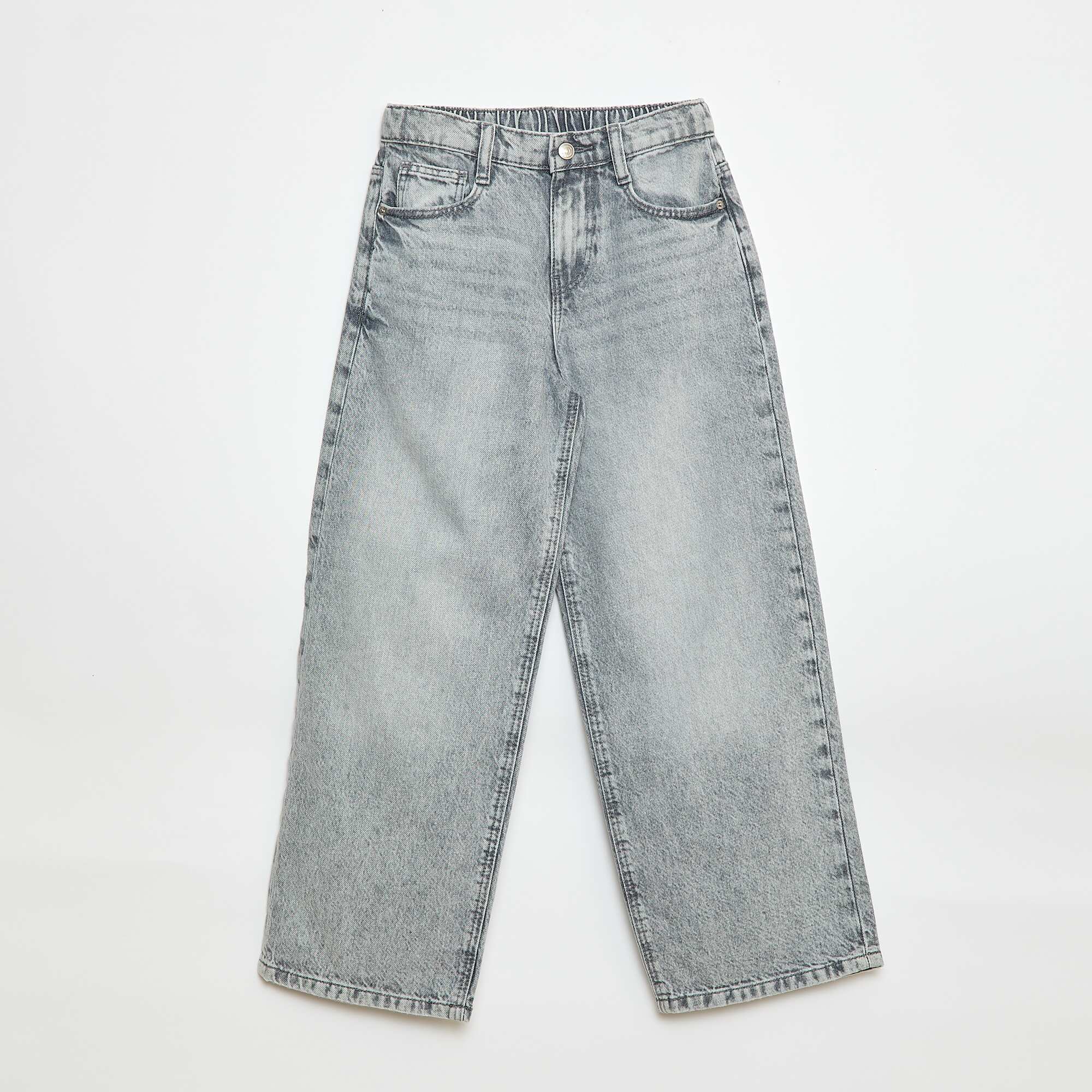 Plain Baggy 5-Pocket Jeans GREY