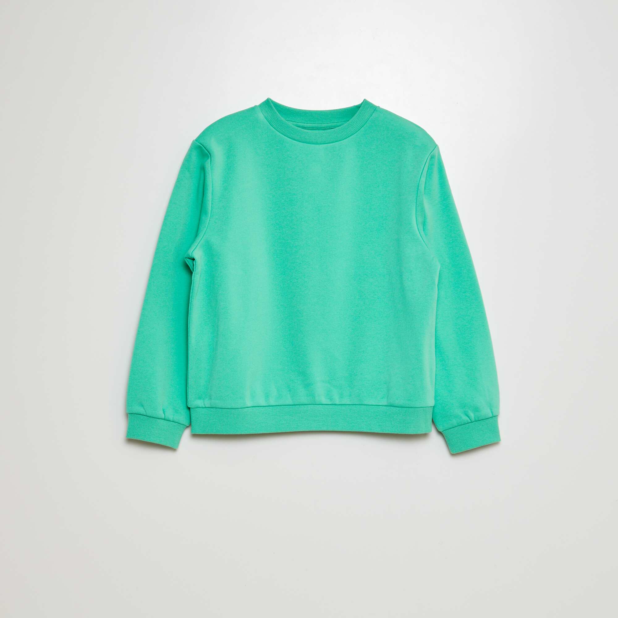 Plain brushed sweatshirt GREEN