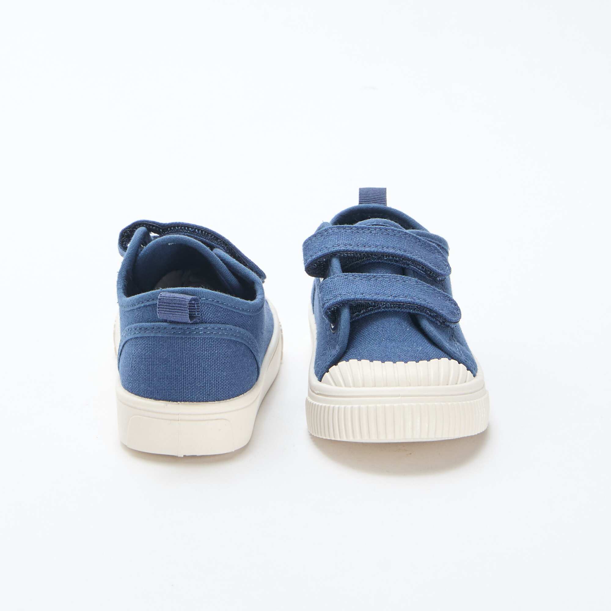 Plain Canvas Sneakers BLUE - Image 3