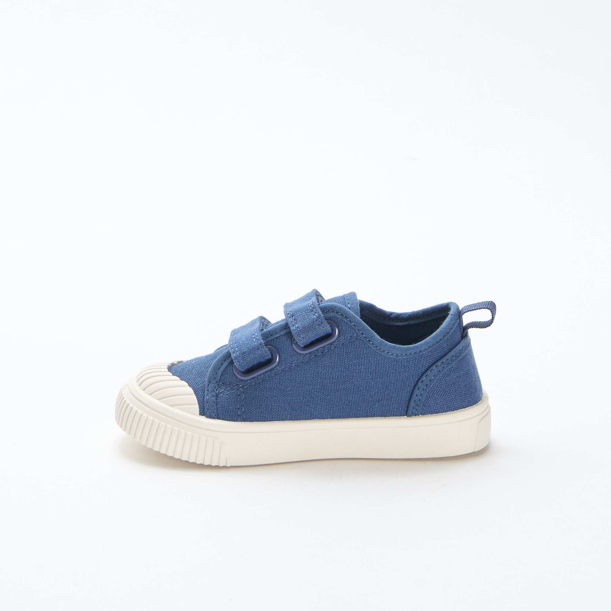 Plain Canvas Sneakers BLUE - Image 4