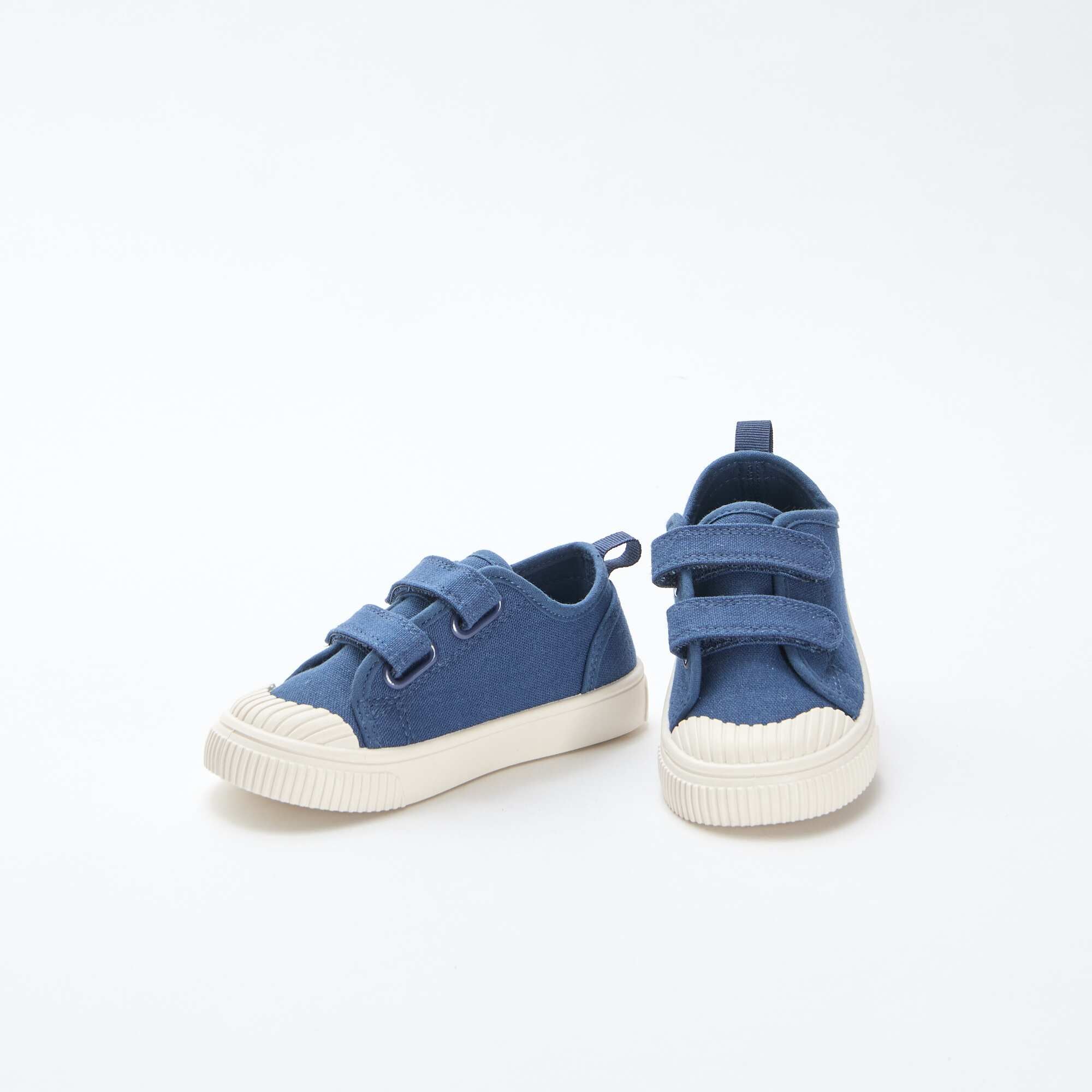 Plain Canvas Sneakers BLUE - Image 5