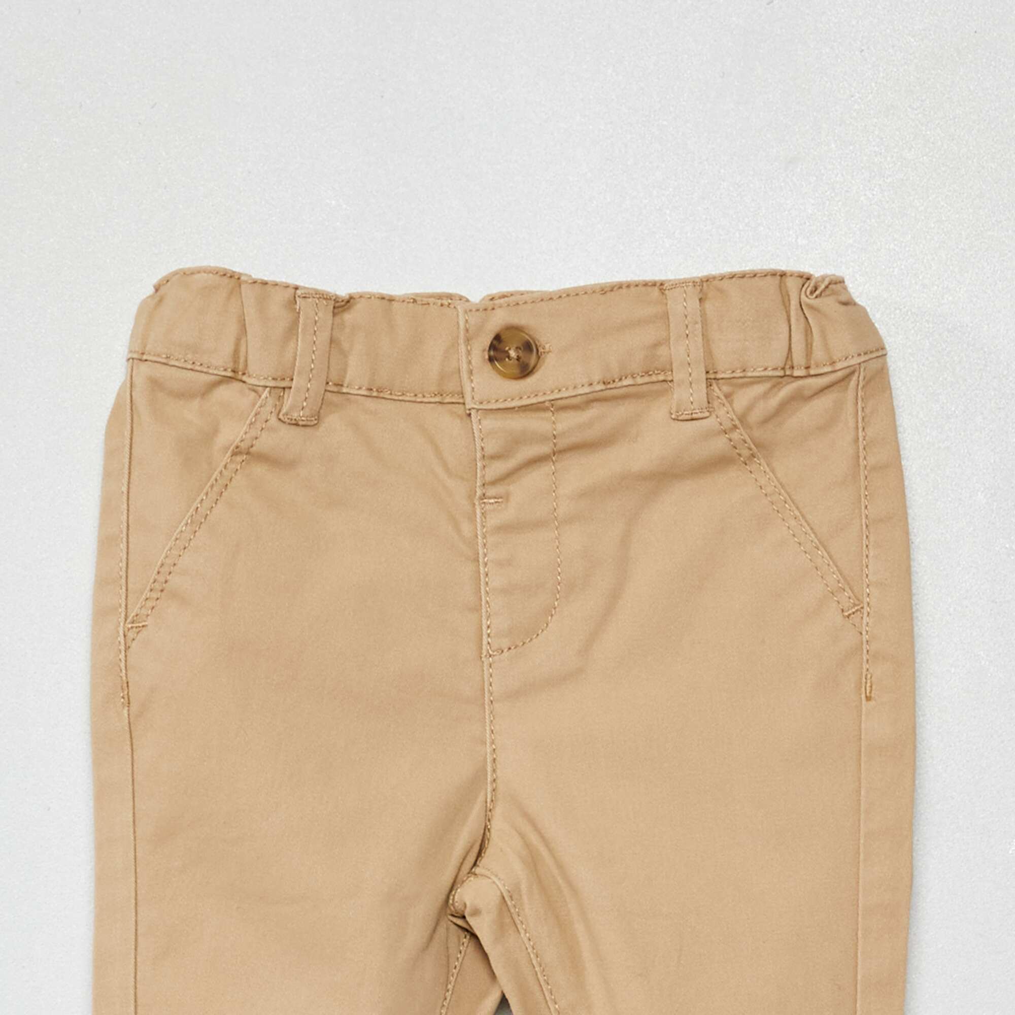 Plain chinos BEIGE - Image 3
