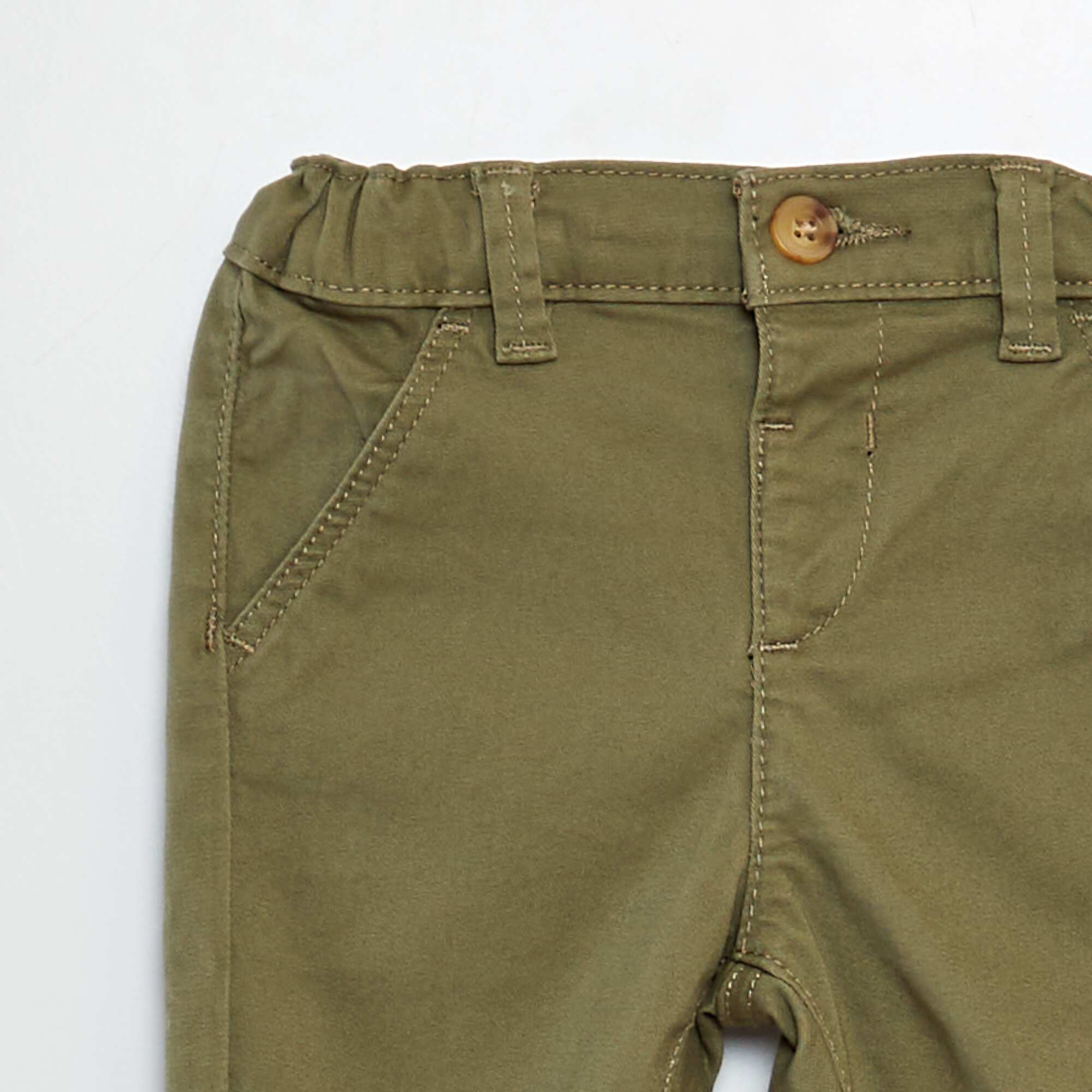 Plain chinos GREEN - Image 3
