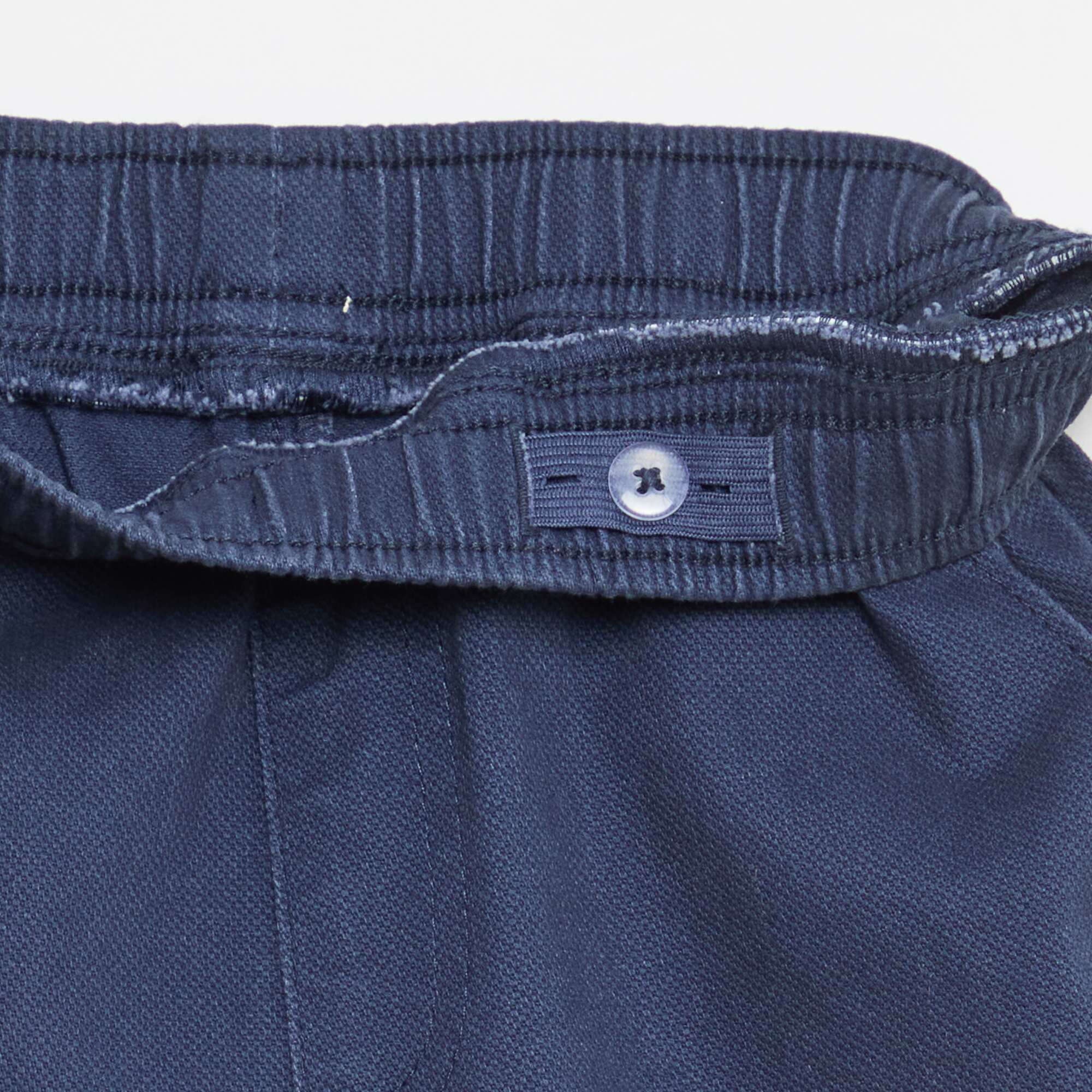 Plain Cotton Denim Bermuda Shorts BLUE - Image 4