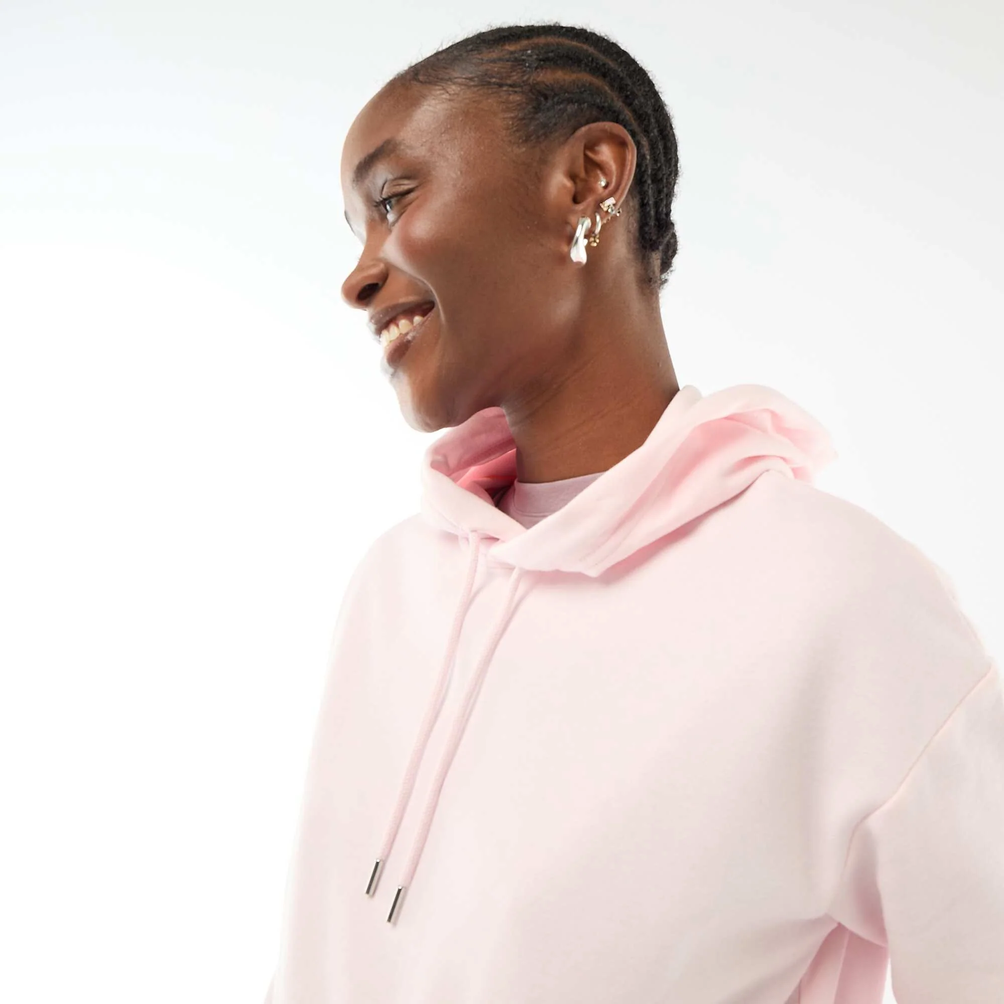 Plain Cotton Hoodie PINK - Image 3