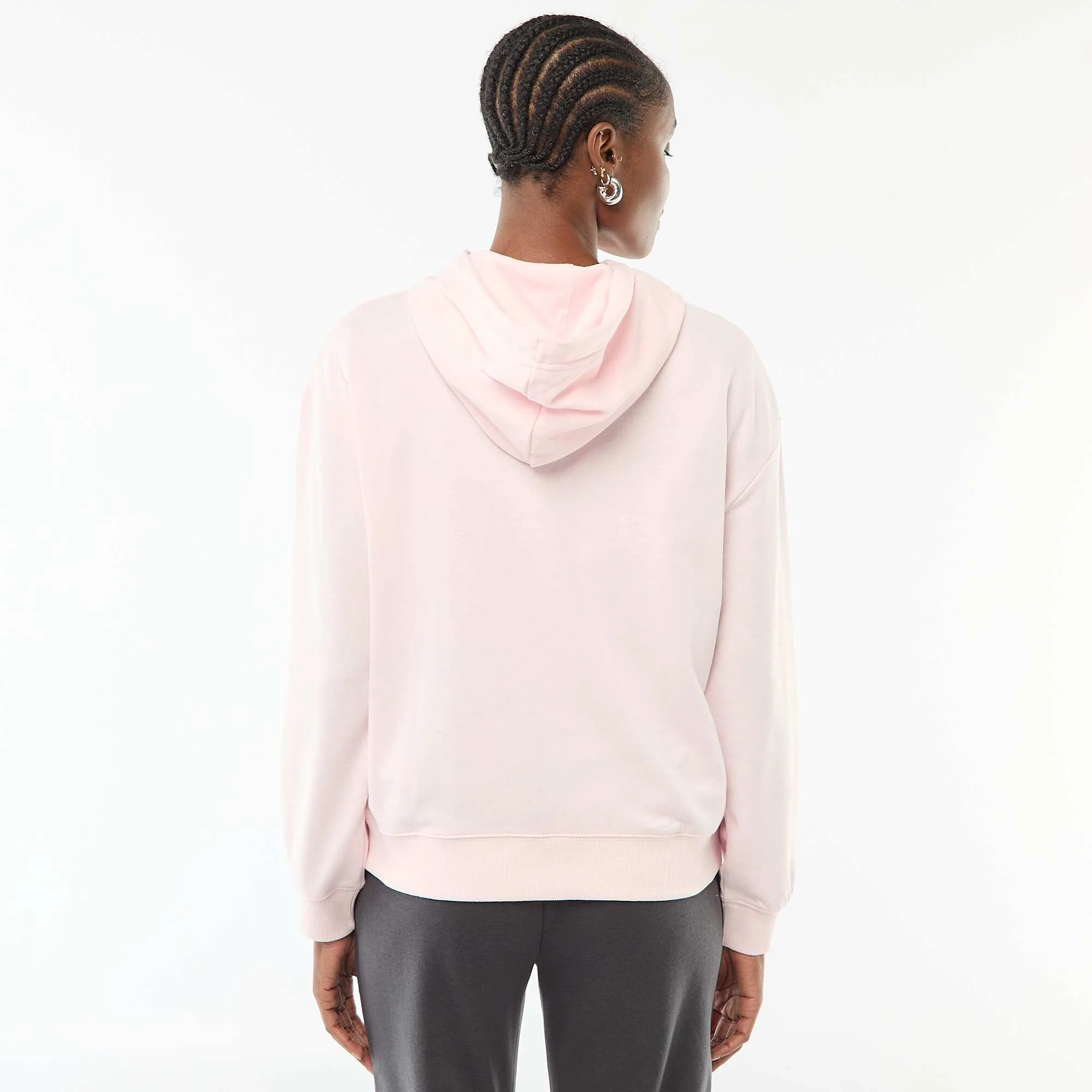 Plain Cotton Hoodie PINK - Image 4