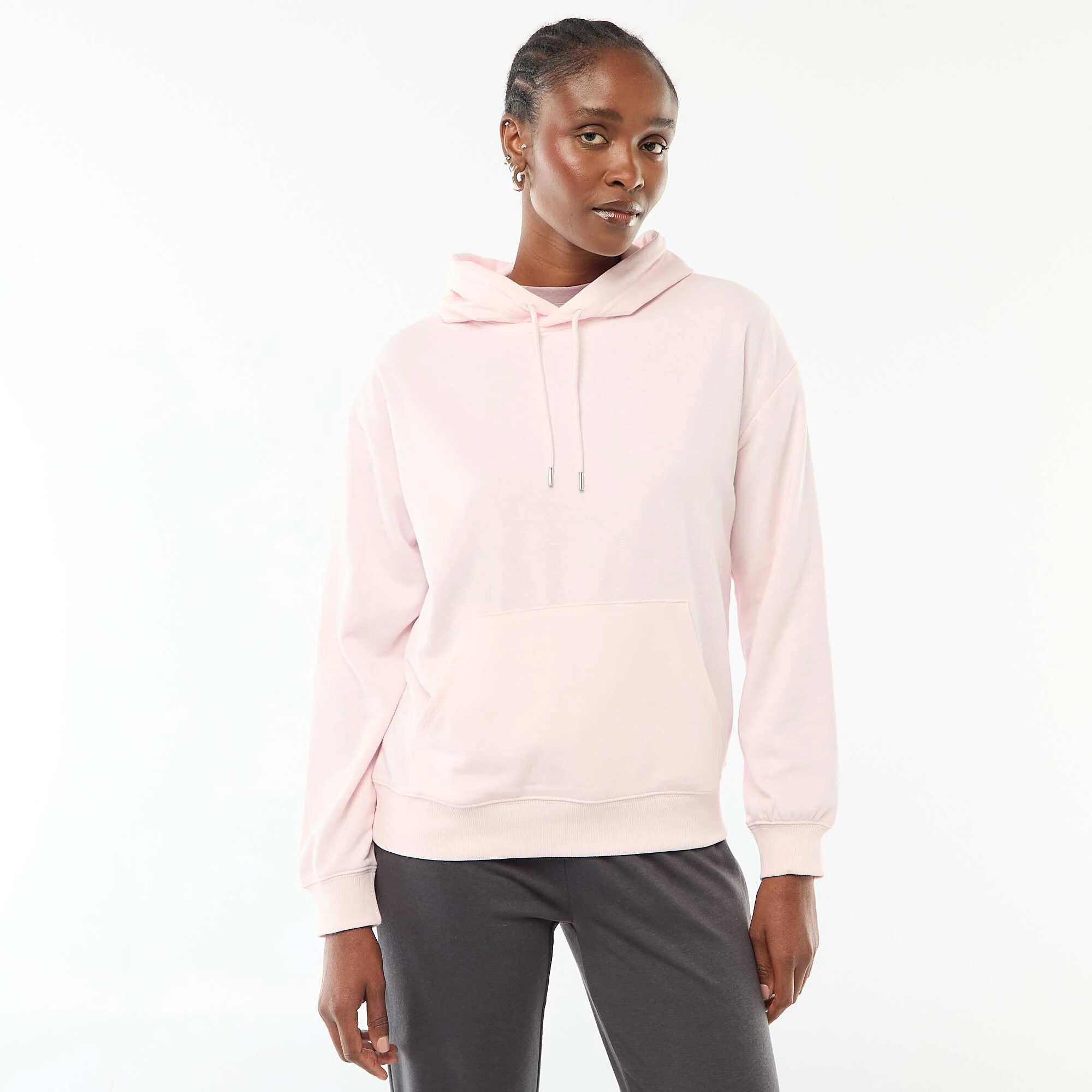 Plain Cotton Hoodie PINK - Image 5