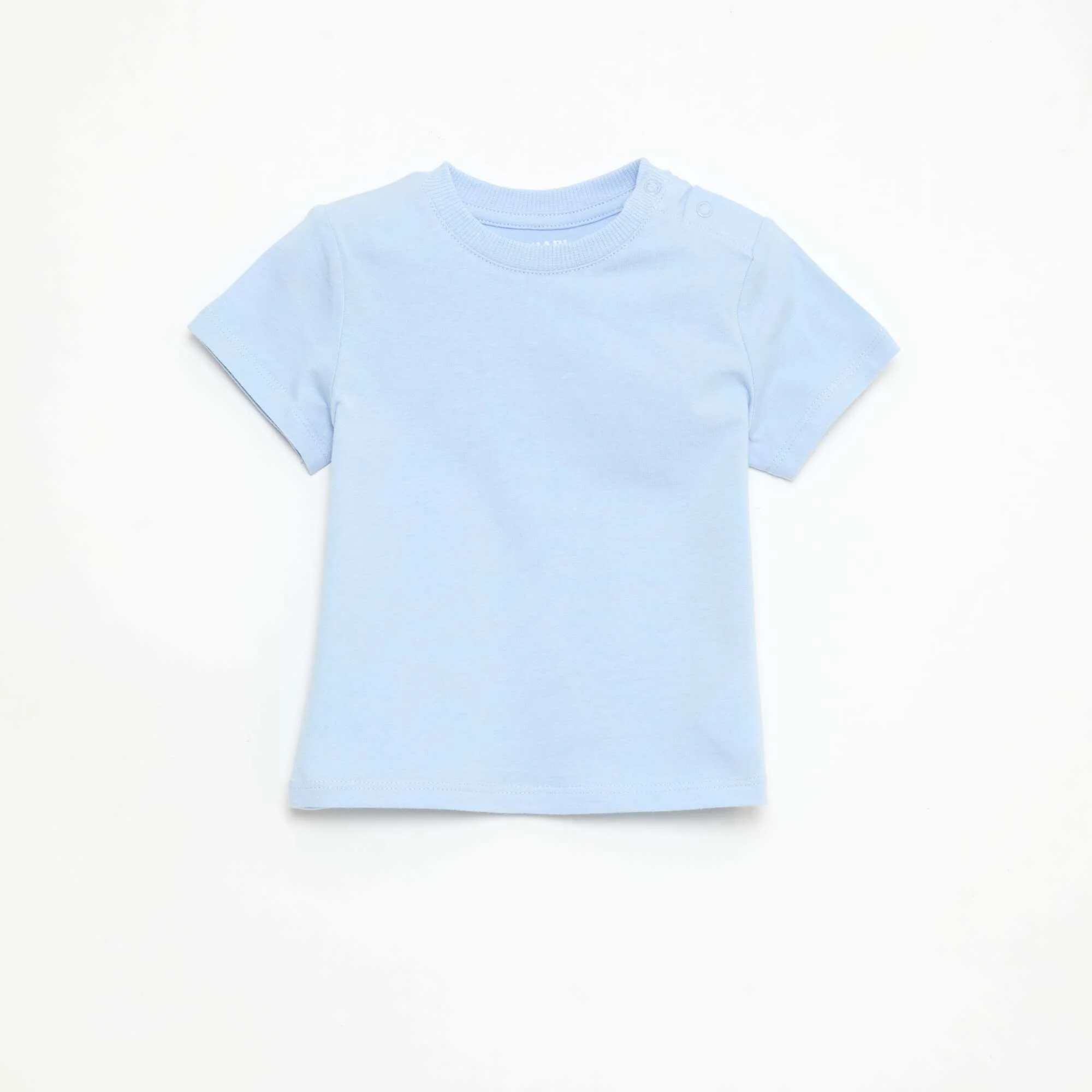 Plain Cotton Jersey T-shirt BLUE