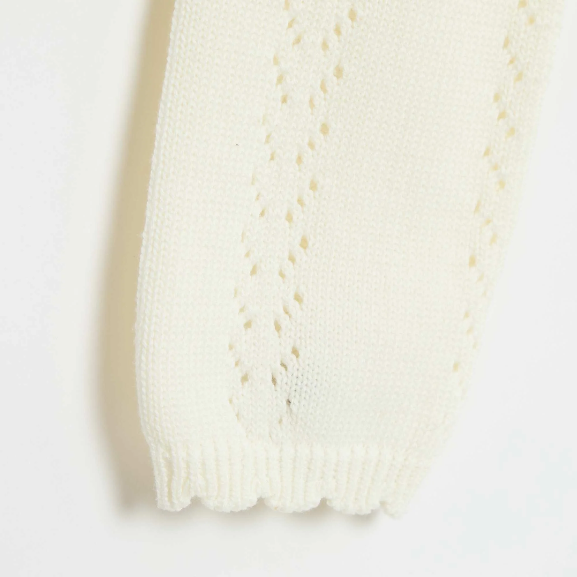 Plain Cotton Knit Bolero Cardigan BEIGE - Image 3