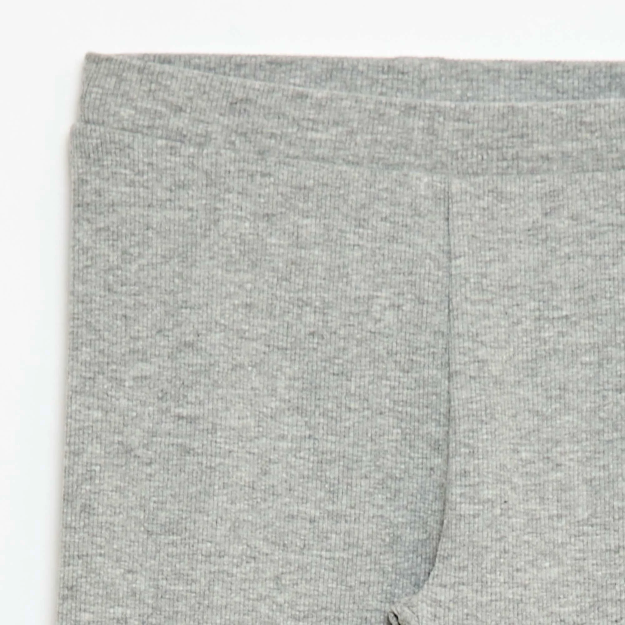 Plain Cotton Knit Leggings GREY - Image 2
