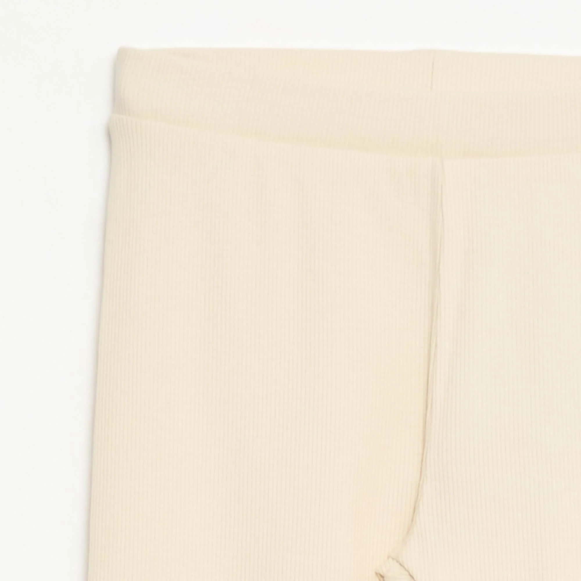 Plain Cotton Knit Leggings WHITE - Image 2